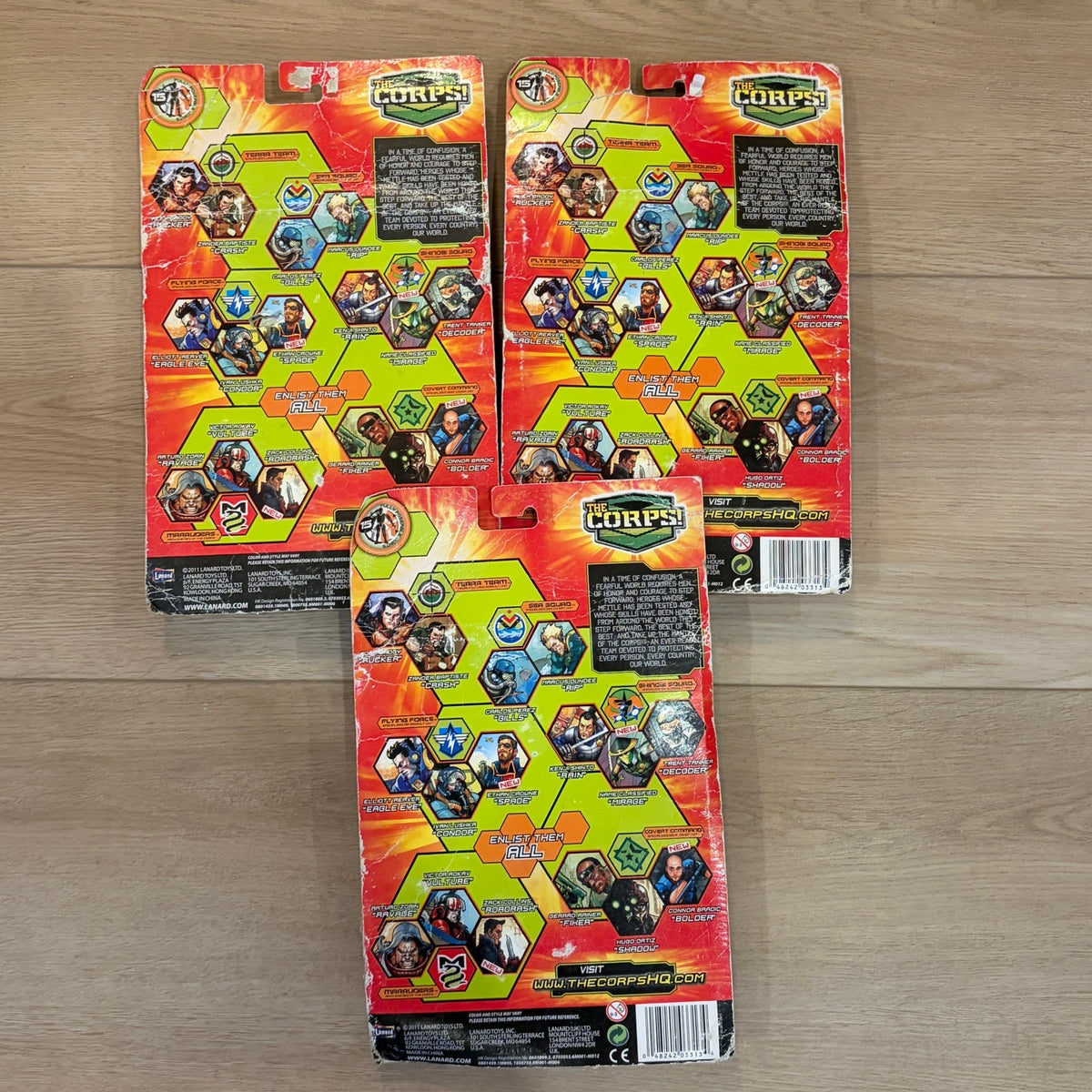 2011 Lanard 3-Man Recon Shinobi Squad, Terra Team LOT of 3 NEW