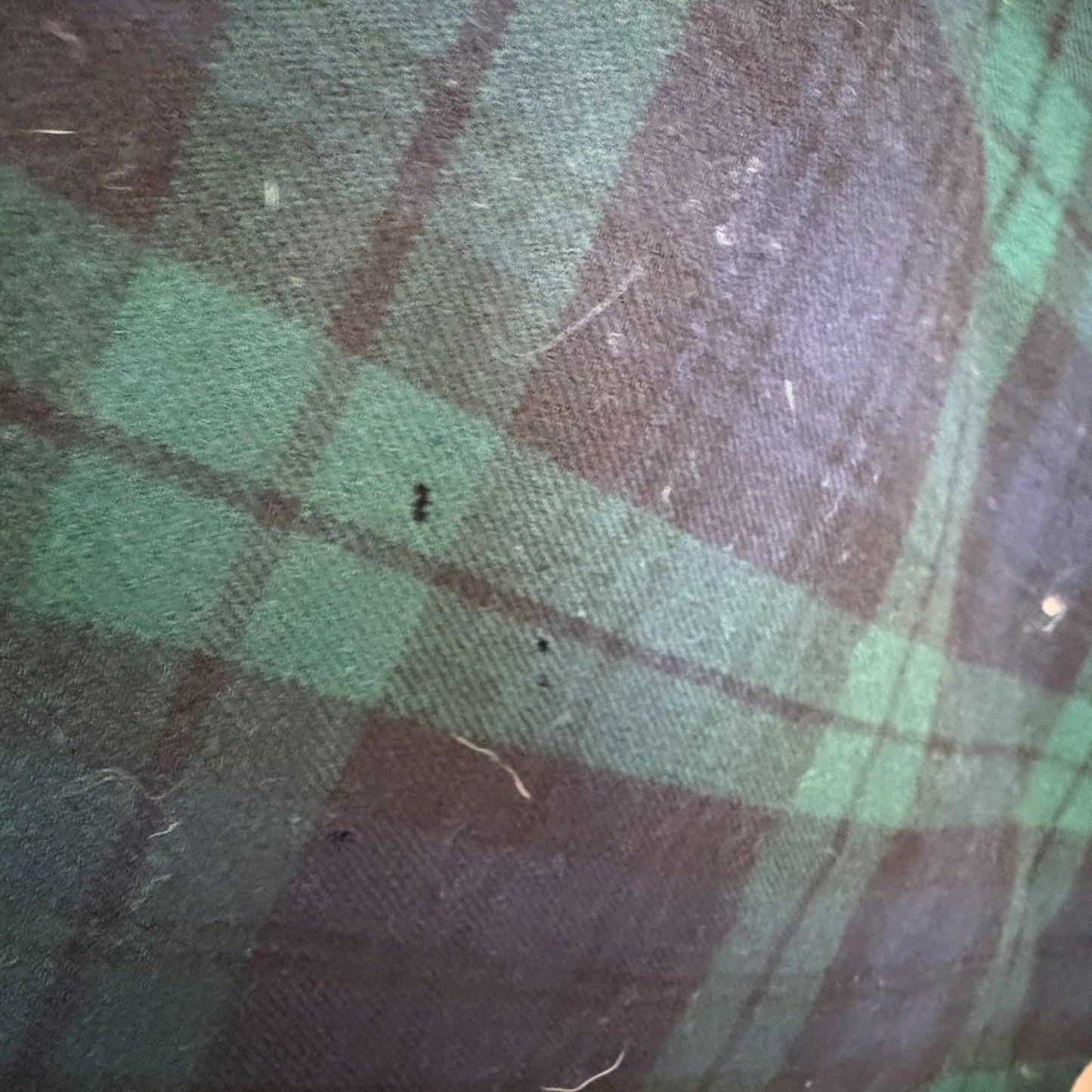 Vintage Ralph Lauren Navy Green Plaid 100% Wool Skirt Womens Size 10 *FLAW*