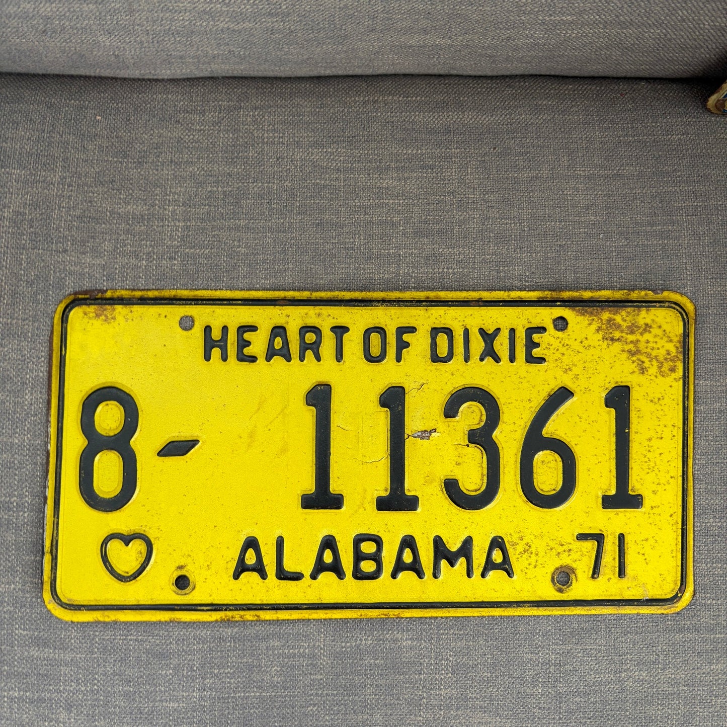 LOT 3 Vintage 1970s Alabama Heart of Dixie License Plates