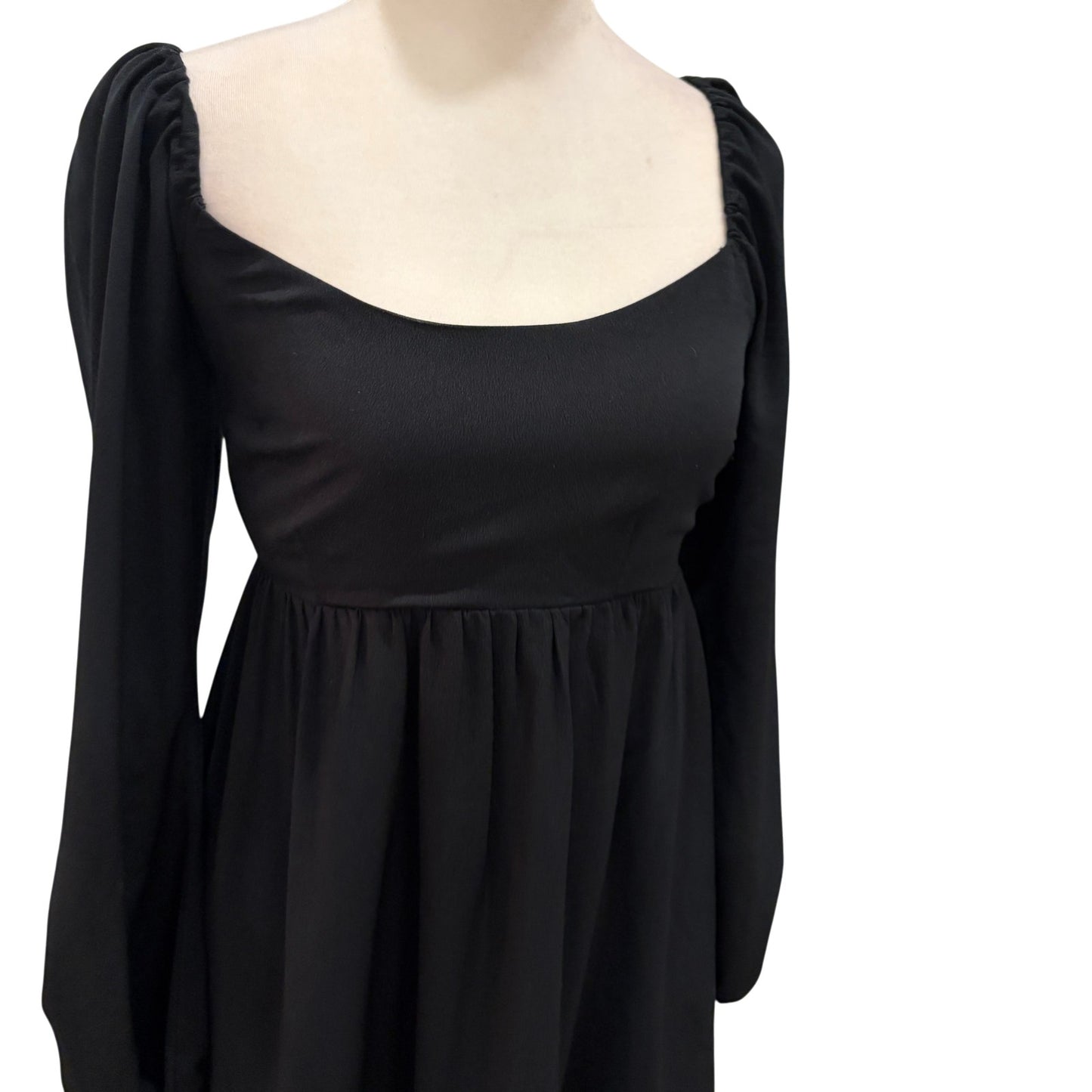 Abercrombie NWT Black Fit and Flare Short Ruffled Dress Womens Size Small NEW