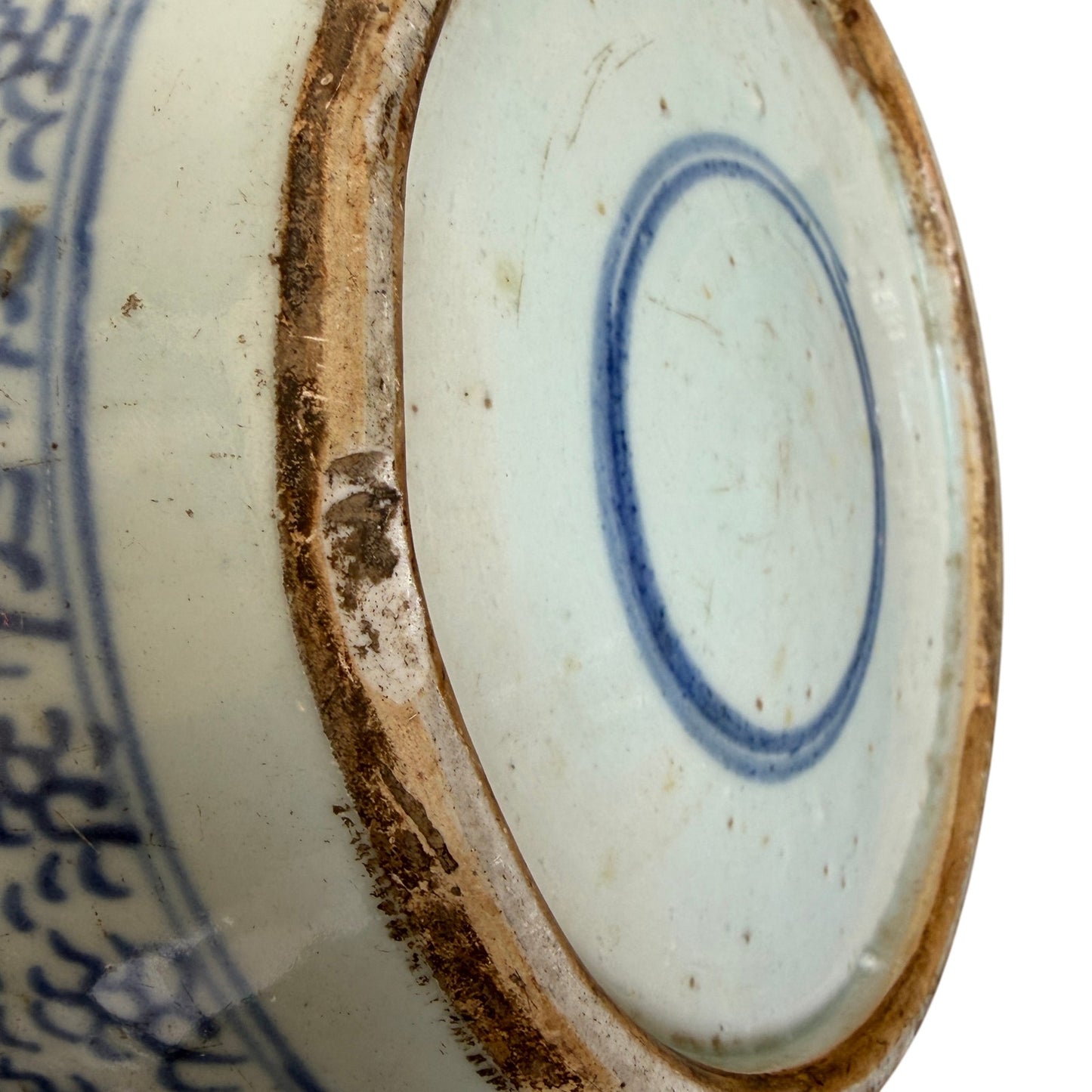 Antique 19th Century Chinese Art Porcelain Large Blue and White Ginger Jar