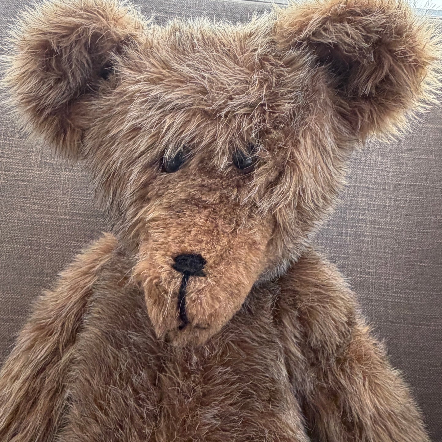 Vintage Mohair Bear 24" Long Fully Jointed
