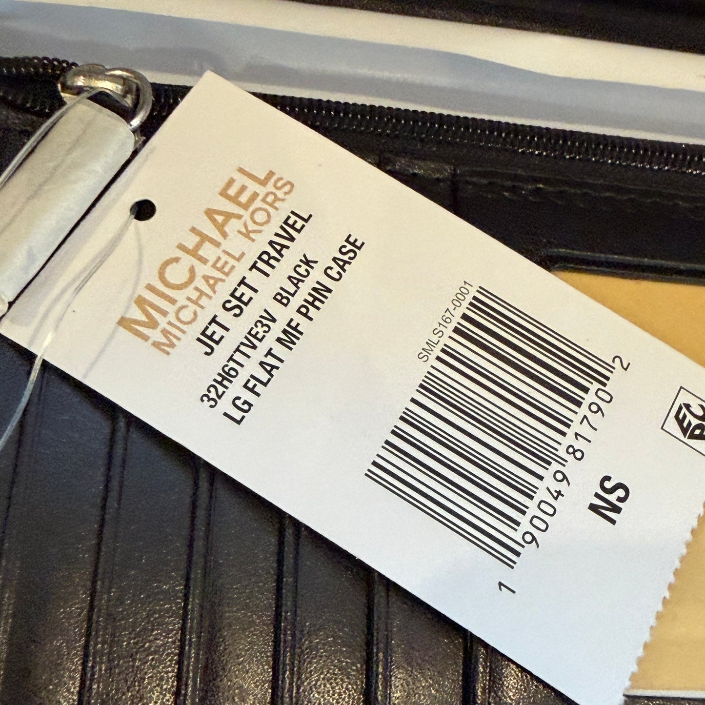 Michael Kors Jet Set Travel Large Flat Zip MF Phone Case Wristlet Wallet NEW