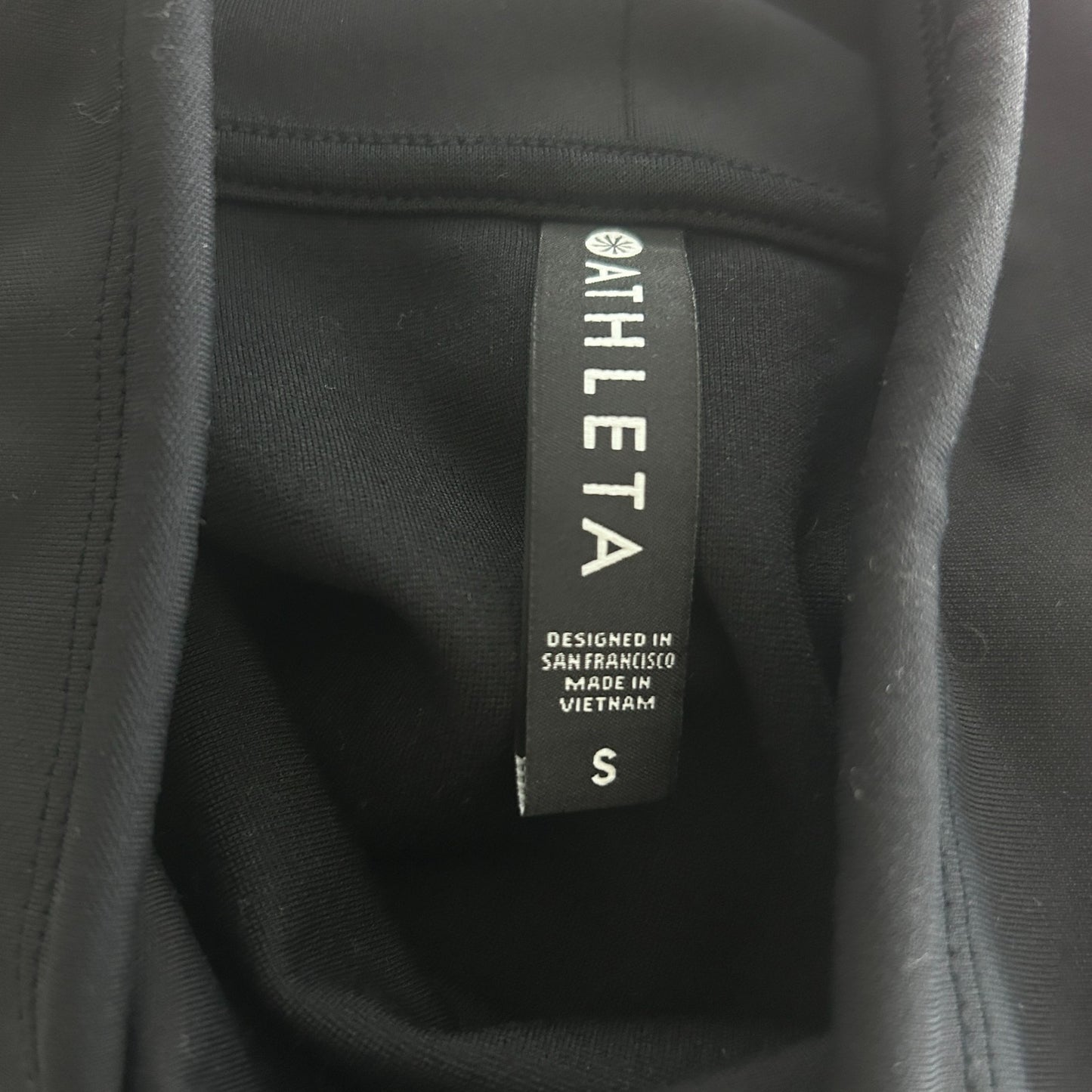 Athleta Black Hermosa Mock Neck Sweatshirt Womens Size Small