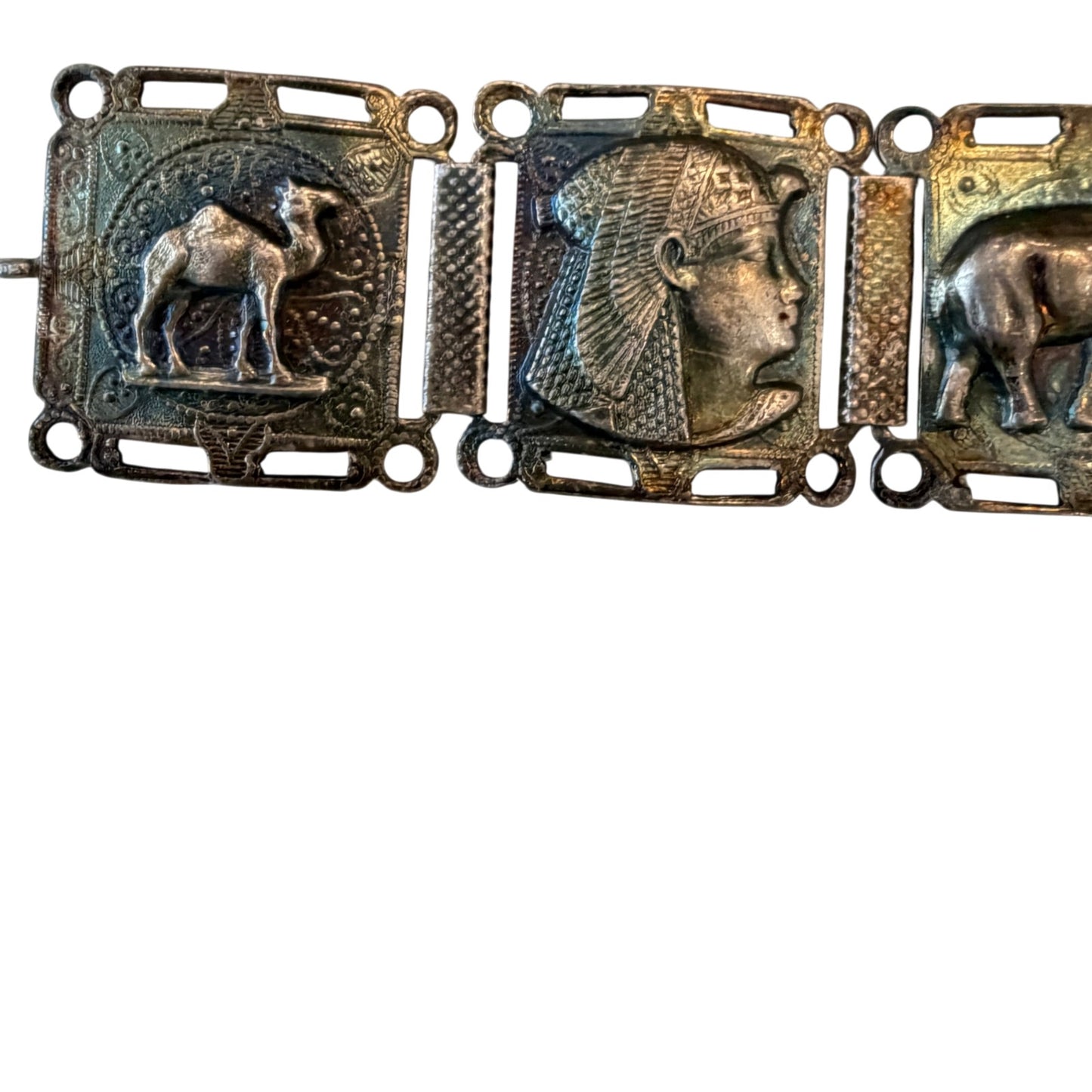 1950's Egyptian Pharaoh Hamsa Hand of God Bracelet
