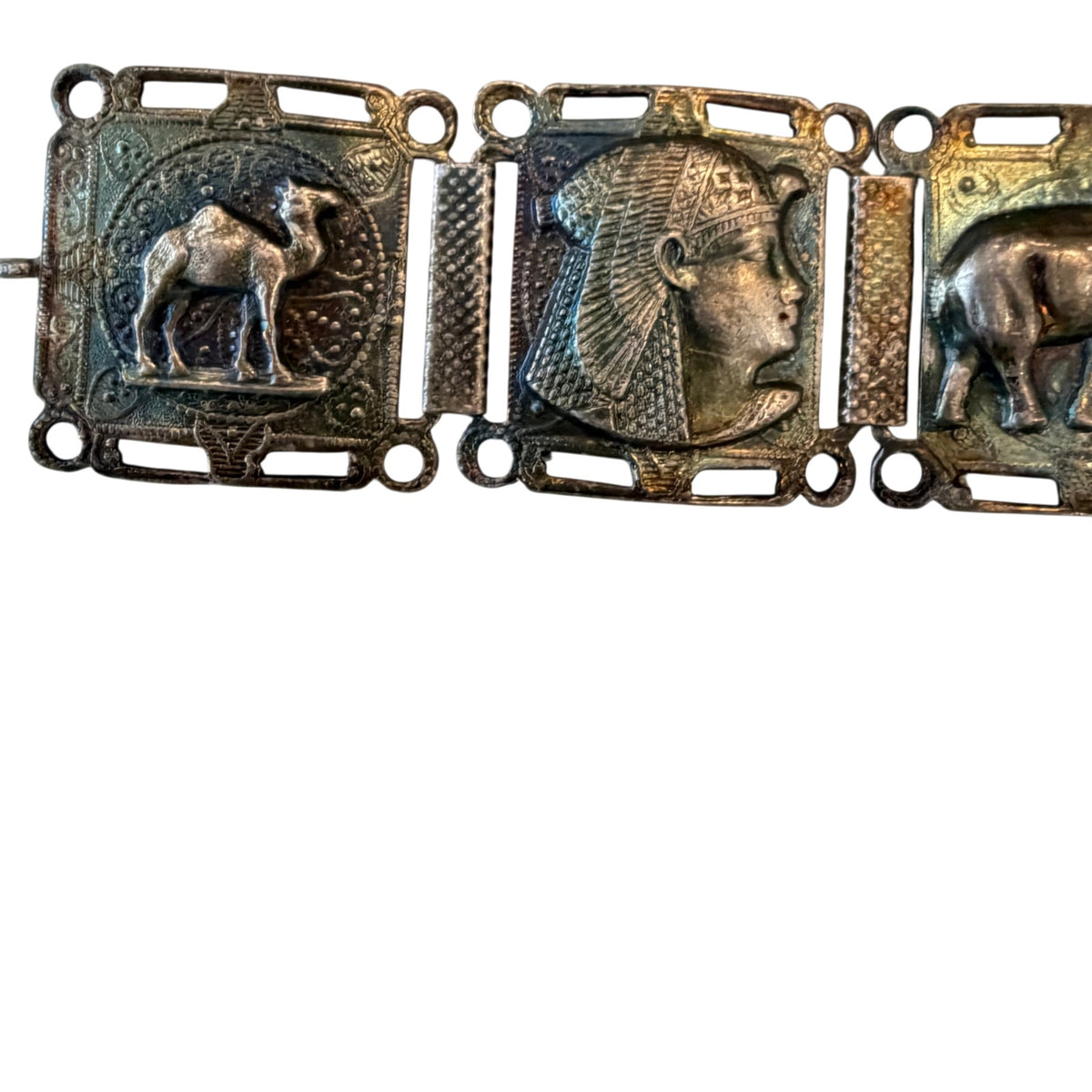 1950's Egyptian Pharaoh Hamsa Hand of God Bracelet