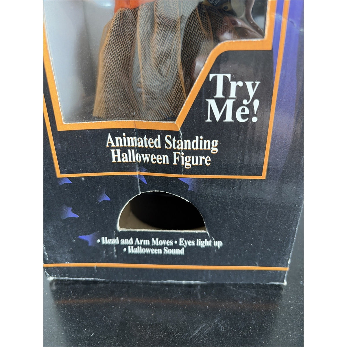 HALLOWEEN FACTORY Motion Animated WITCH AND HER CAT 1996 12” w BOX