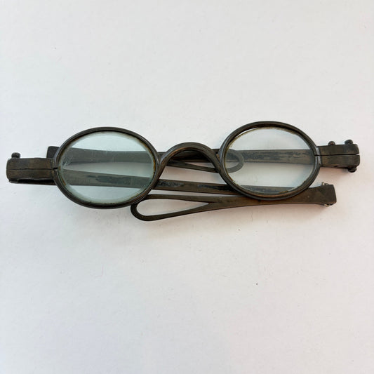 Antique 1800s Metal Folding Spectacles Glasses