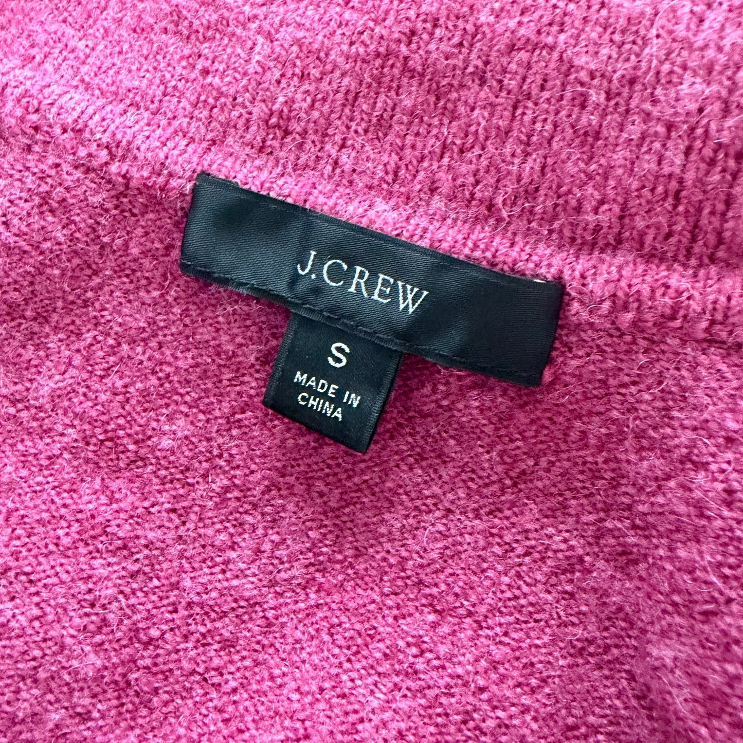 J. Crew Purple Pink Wool Blend V-Neck Collared Pullover Sweater Women Size Small