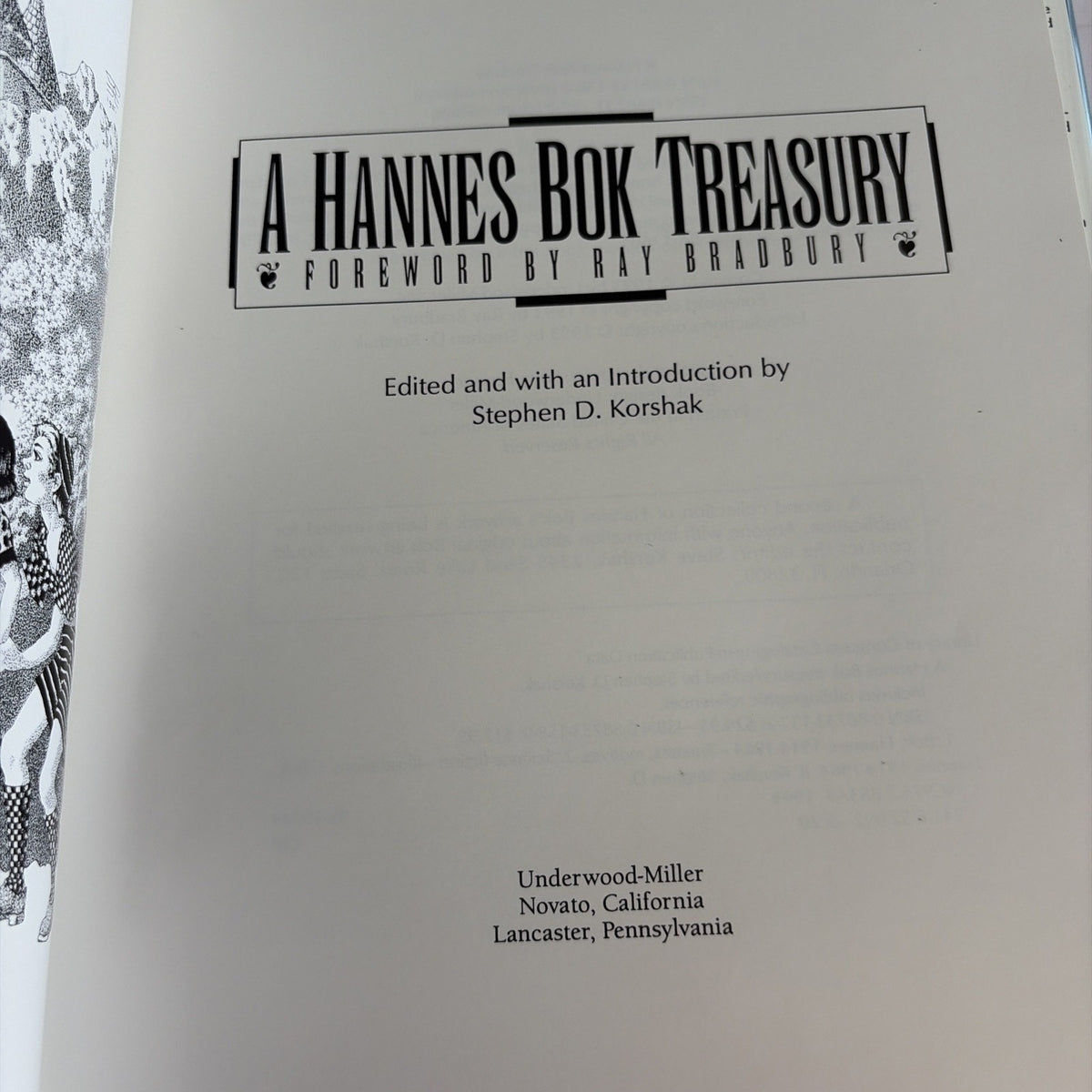 A Hannes Bok Treasury, ed by Stephen Korshak, Underwood-Miller, 1993 Hardcover