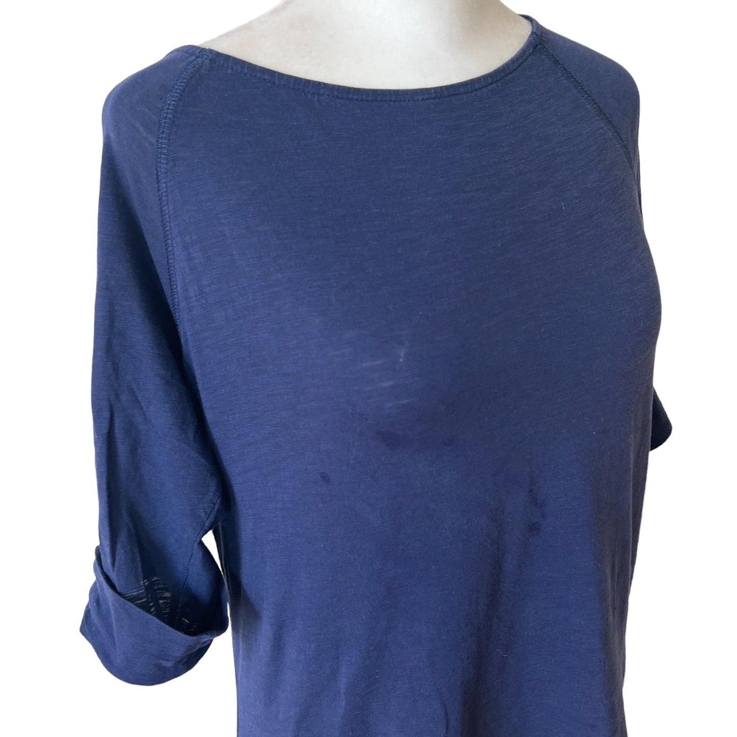 Lilly Pulitzer Navy Blue Pima Cotton Short Sleeve Top Womens Size Small