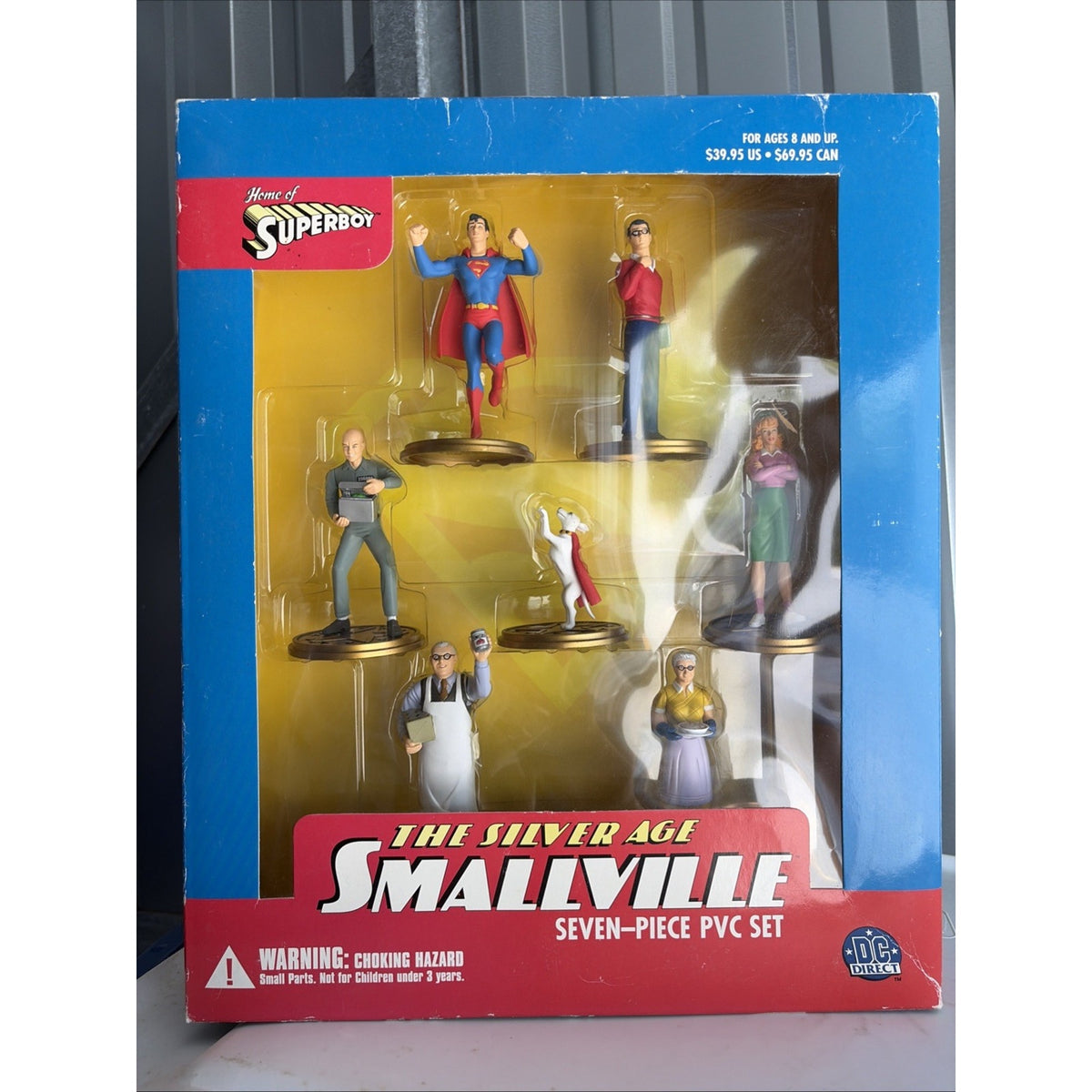 The Silver Age Smallville 7 Piece PVC Set DC Direct NEW