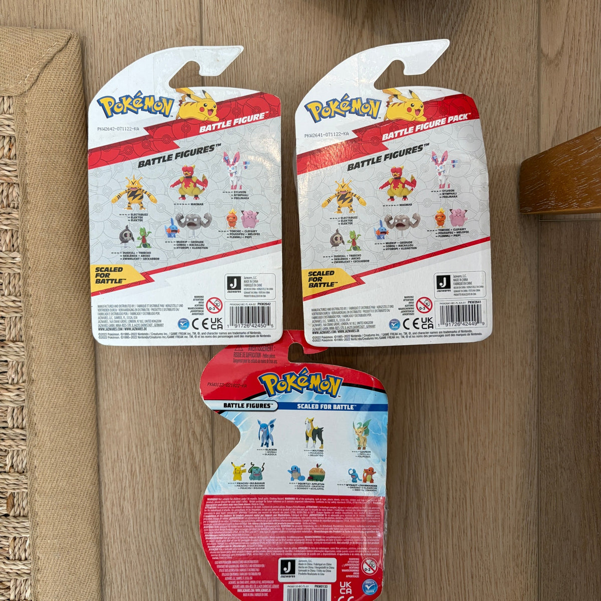 2022 Pokemon Battle Figure Packs LOT of 3 Packs - 5 Figures NEW