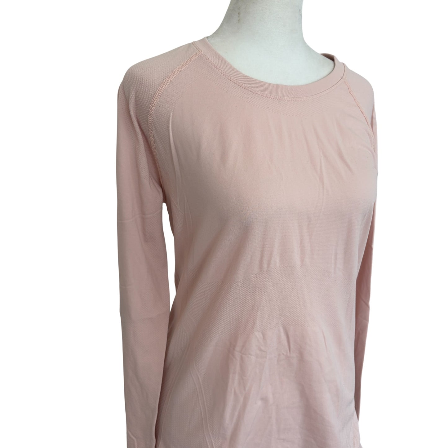 Athleta Light Pink Momentum Long Sleeve Top Womens Size Medium