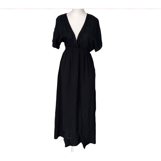 Hard Tail Forever Navy Blue V-Neck Maxi Dress Womens Size XS
