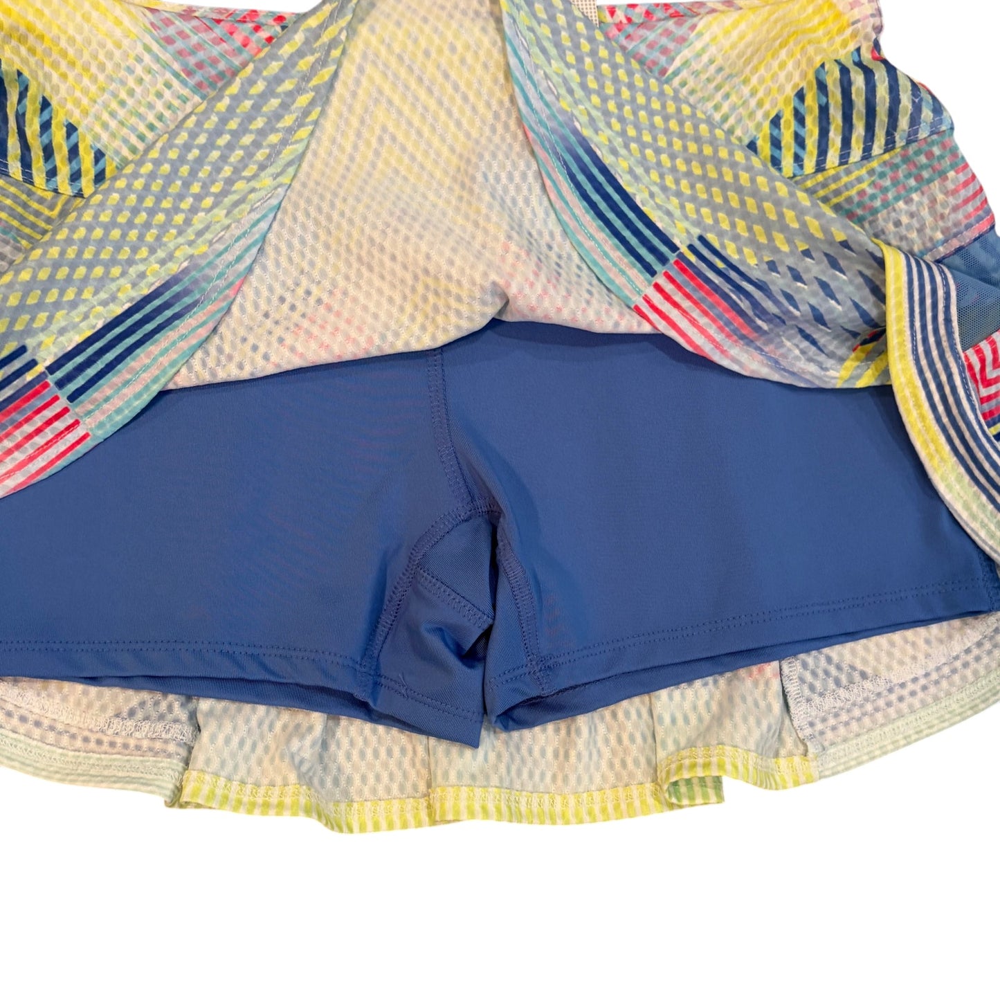 Lucky in Love Yellow, Blue, Pink Tennis Skirt Skort Women Size Medium NEW
