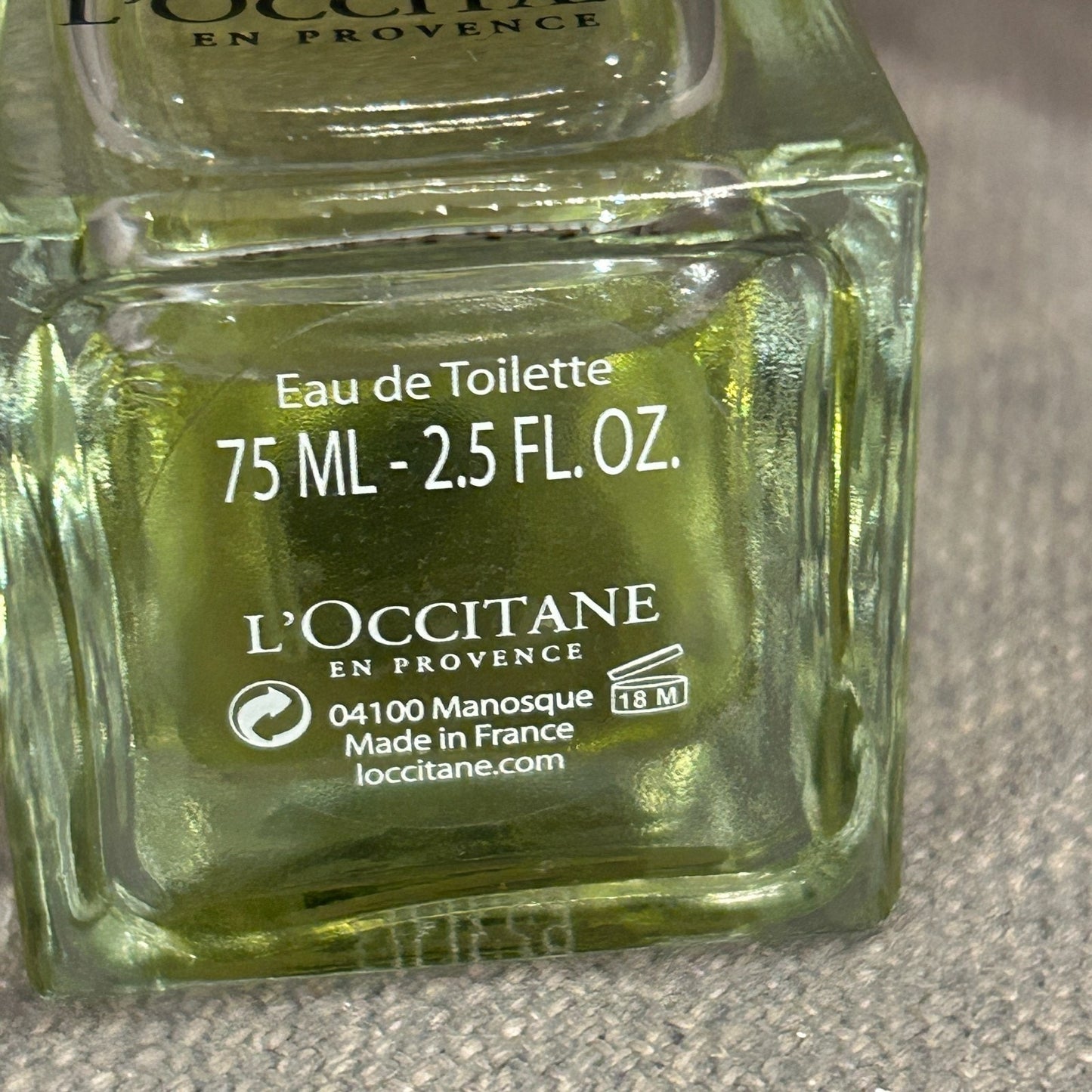 L'Occitane En Provence The Vert & Bigarade Eau de Toilette 2.5 OZ/ 75 ML
