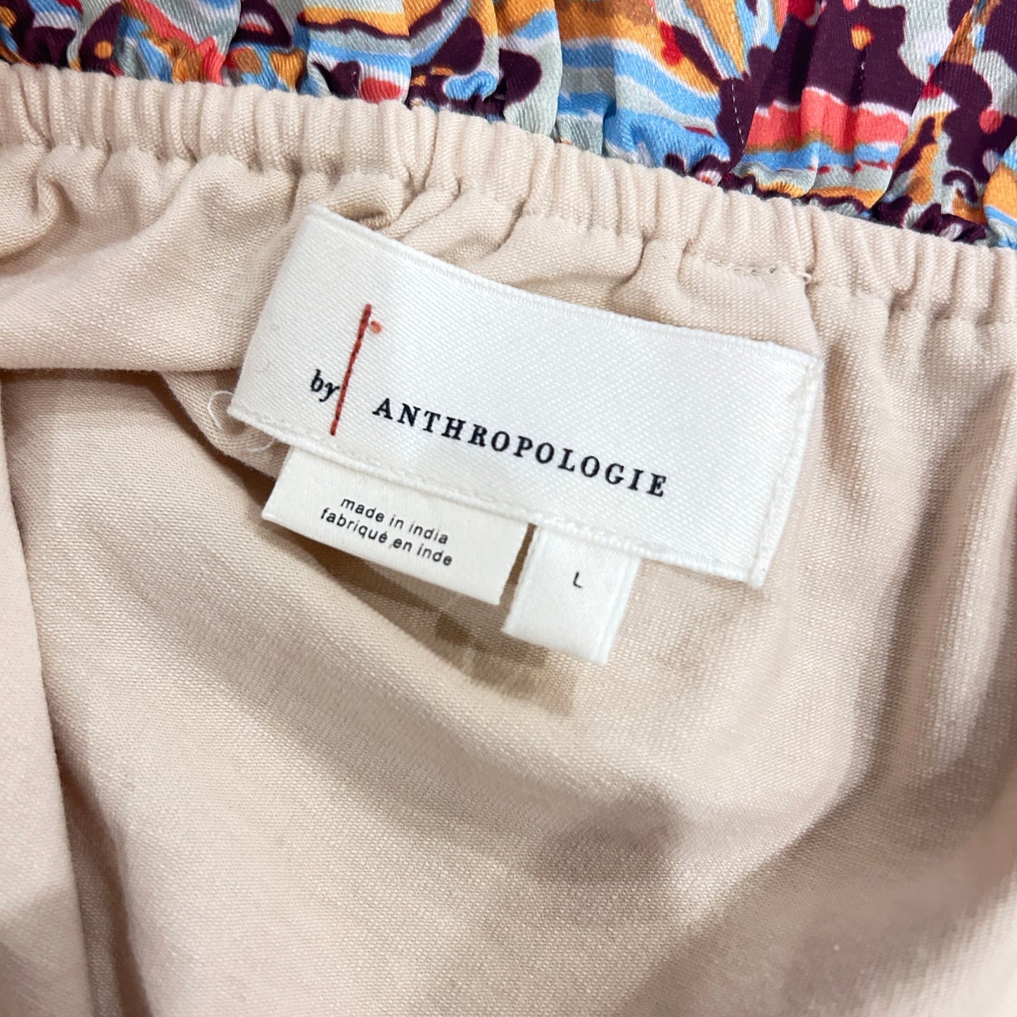 Anthropologie Multi-Color Boho Fringed Hem Mini Skirt Womens Size Large