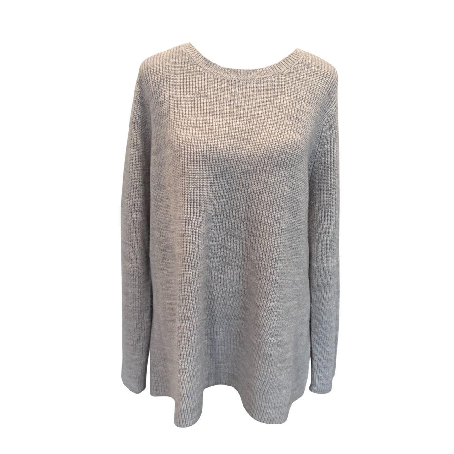 Eileen Fisher Gray 100% Merino Italian Wool Sweater Womens Size Large