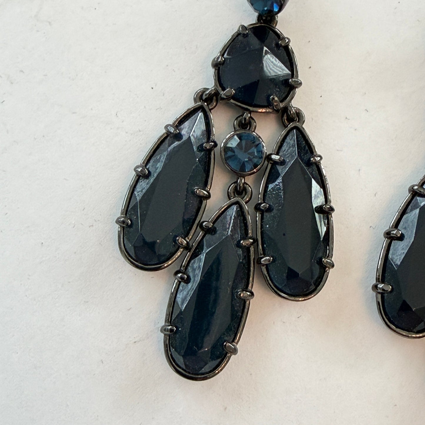 Banana Republic Navy Blue Chandelier Drop Earrings Statement
