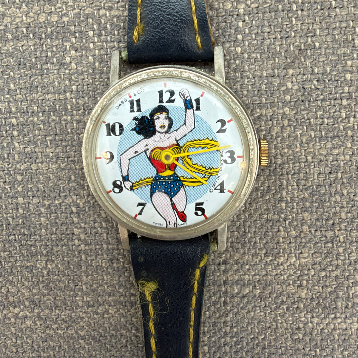 Vintage 1977 DC Comics Wonder Woman Mechanical Wristwatch