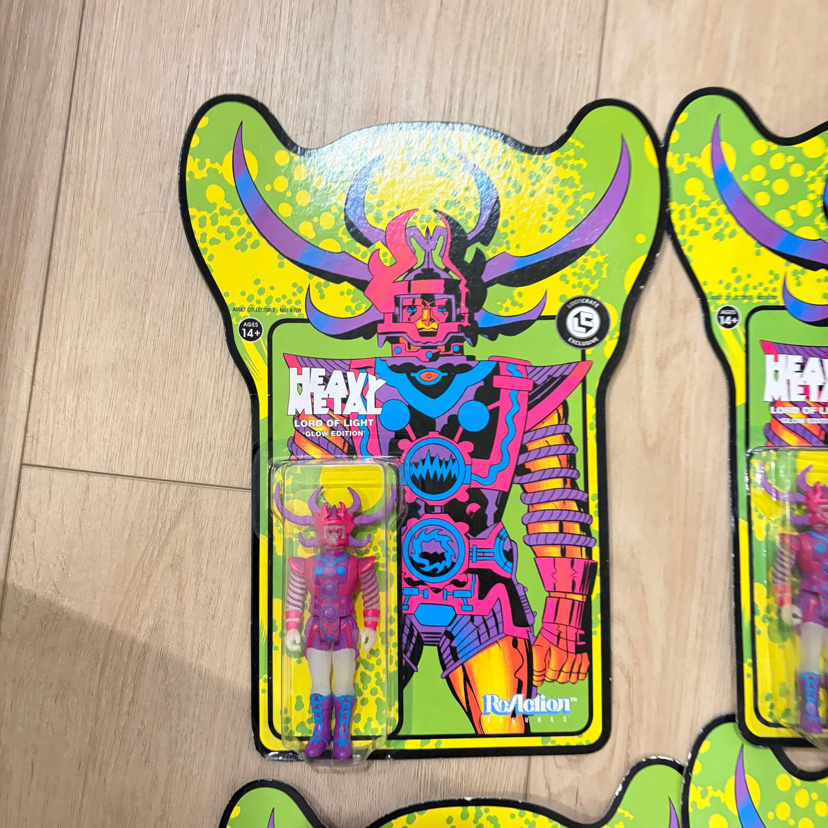 LOT 6 Super7 Heavy Metal Lord of Light Glow Edition Action Figure Reaction NEW