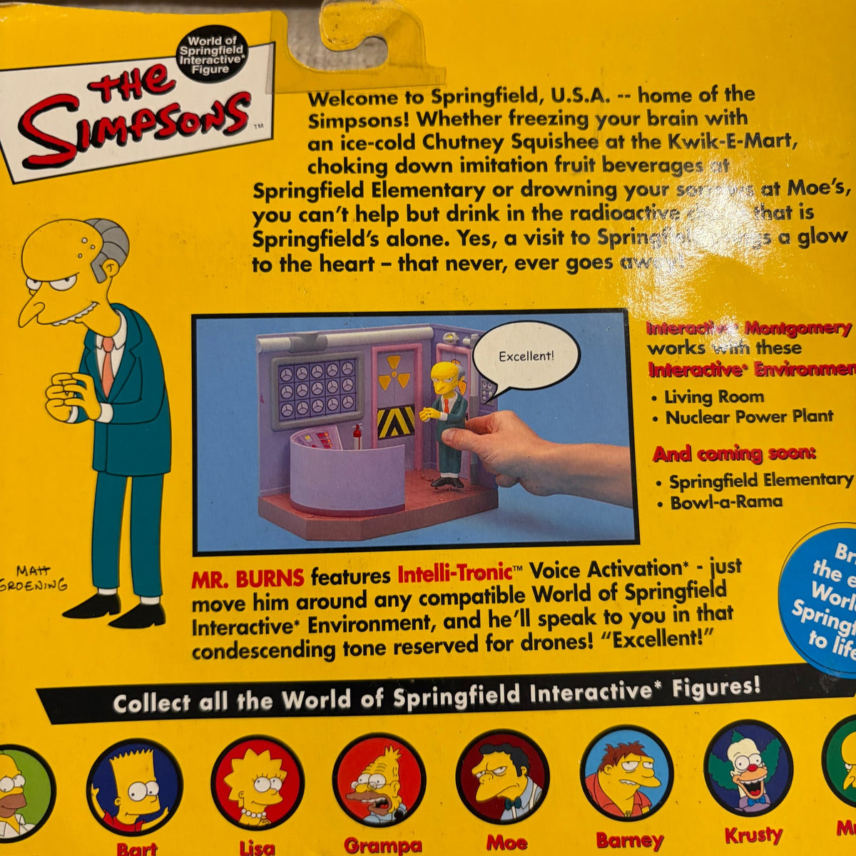 Simpsons MONTGOMERY BURNS Series 1 Playmates Figure SEALED NEW 2000