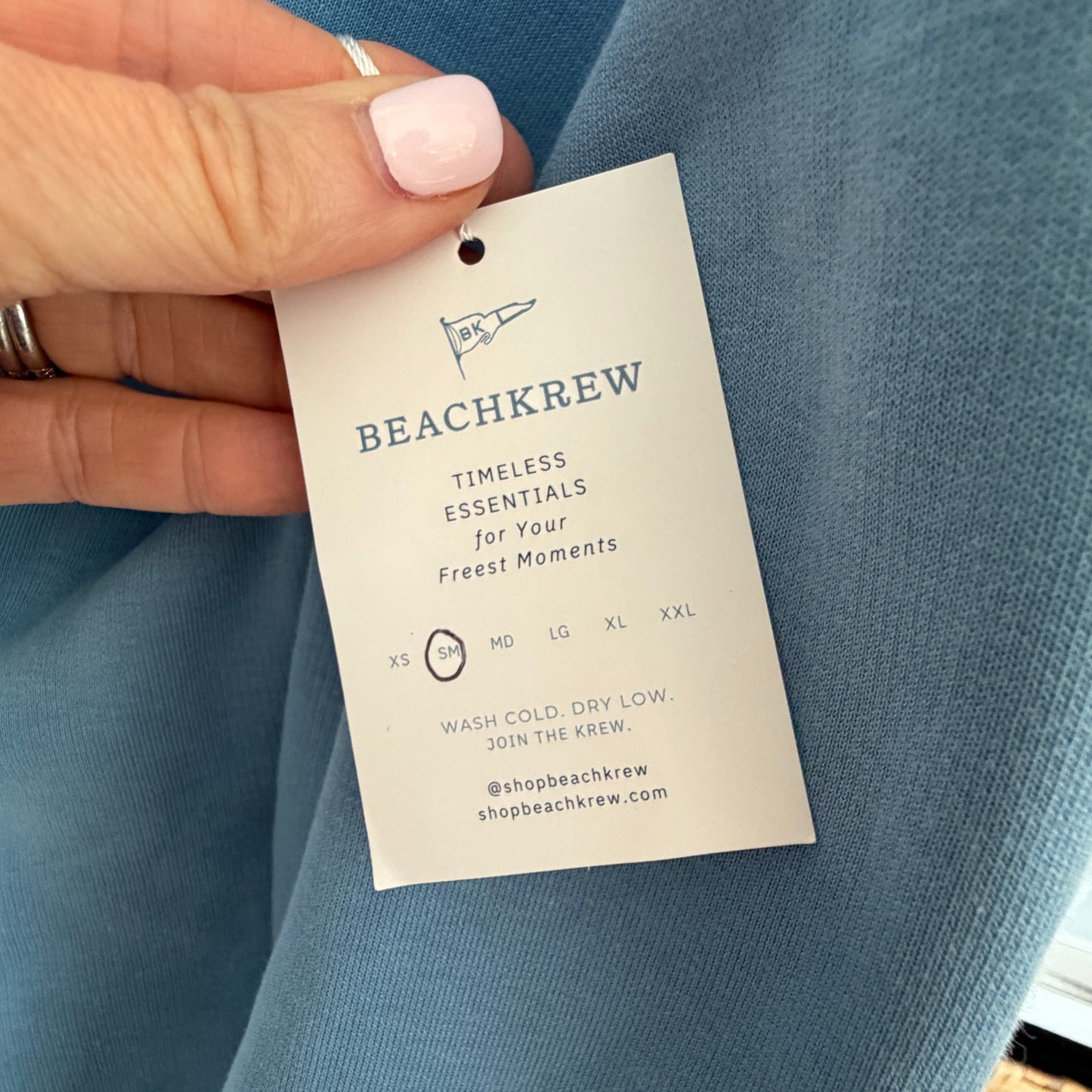 Beachkrew Light Blue Hooded Sweatshirt The Shore Hoodies Womens Size Small NEW