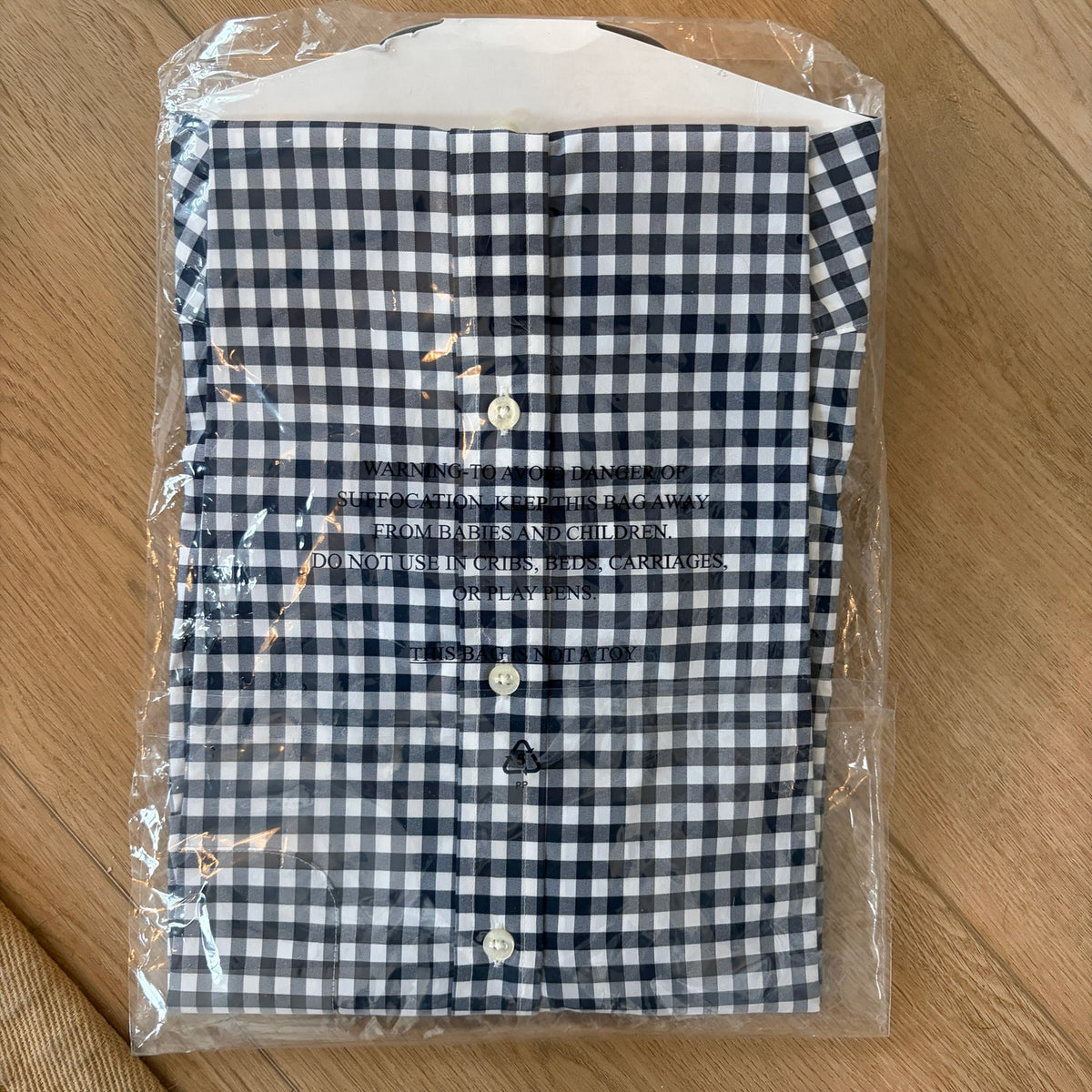 Vineyard Vines Gingham On The Go Nylon Blue / White Button Down Shirt Size XL