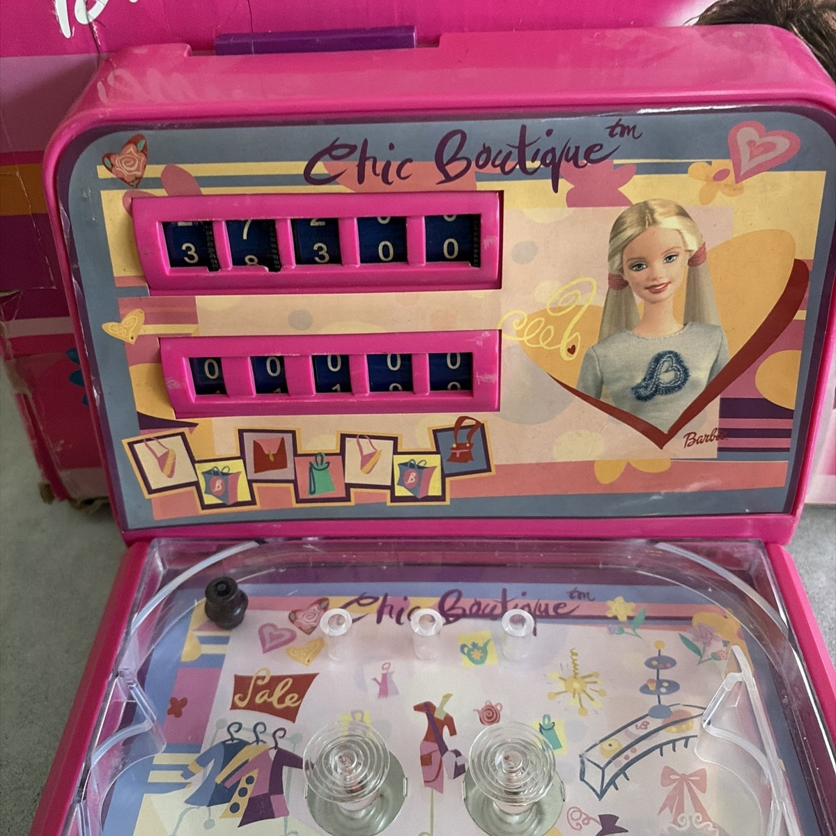 2003 Barbie Table Top Pinball Game Tested Working