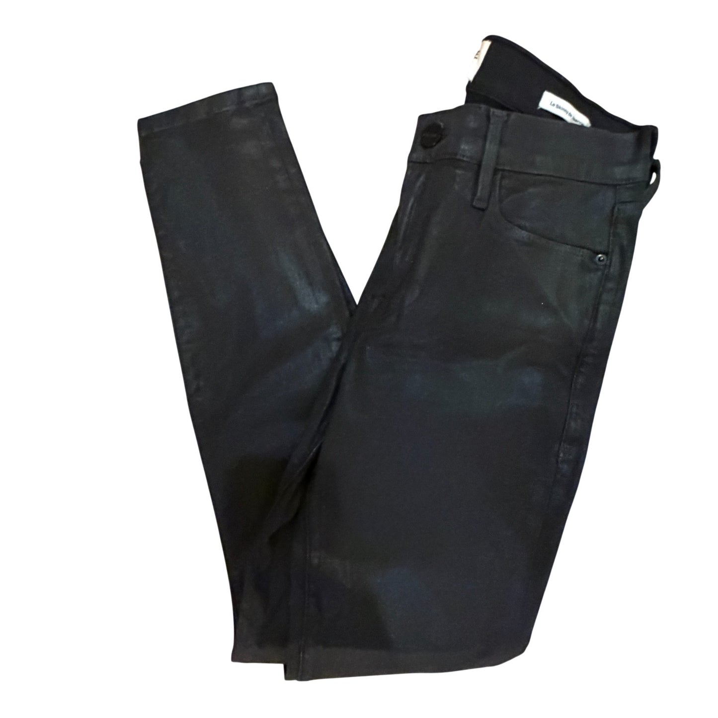 Frame Le Skinny de Jeanne Black Coated Skinny Jeans Womens SIze 29