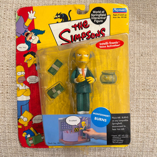 Simpsons MONTGOMERY BURNS Series 1 Playmates Figure SEALED NEW 2000