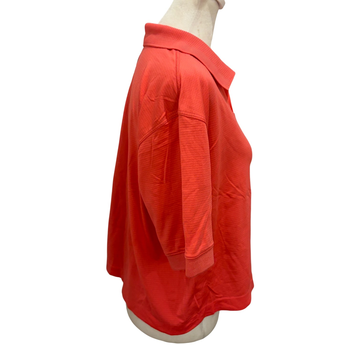 Lululemon Pink Cropped Polo Shirt Womens Size 10