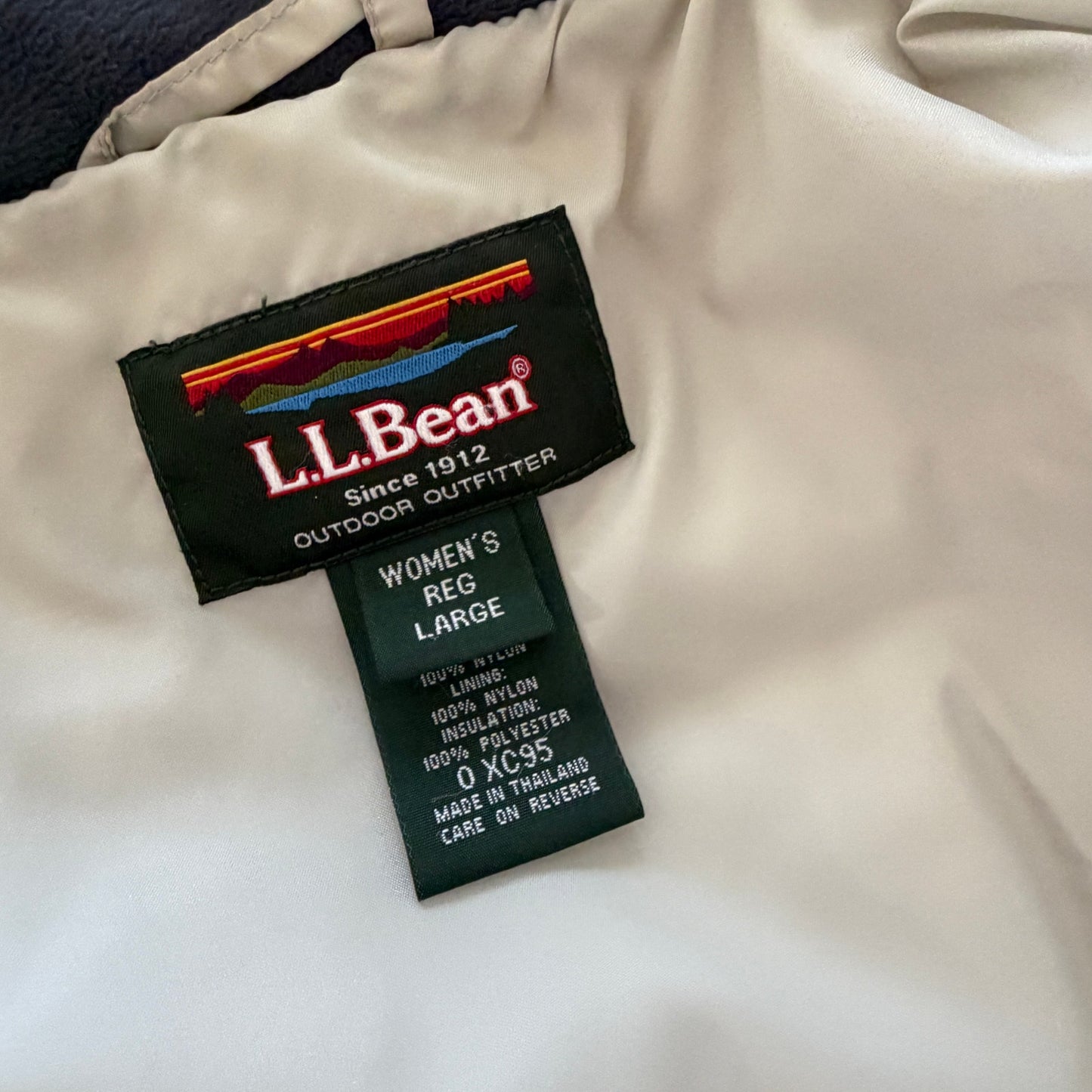 LL Bean Red Gray Winter Jacket Thinsulate 2 Coats in One 0 XC95 Women Size Large