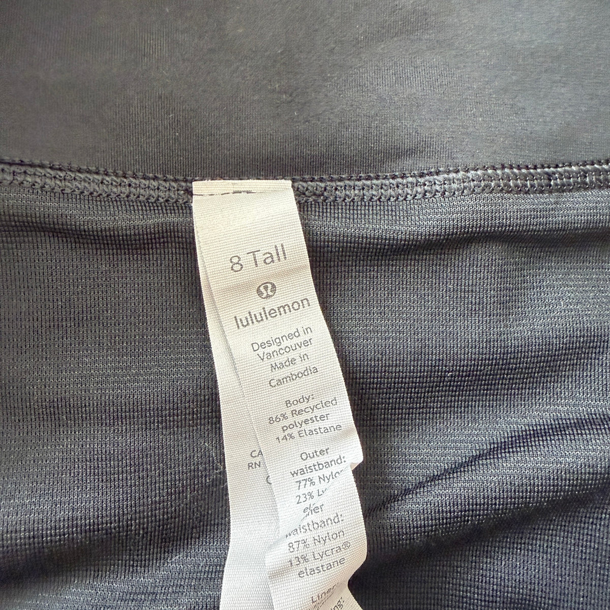 Lululemon Black Speed Up High Rise Lined Short Womens Size 8 Tall