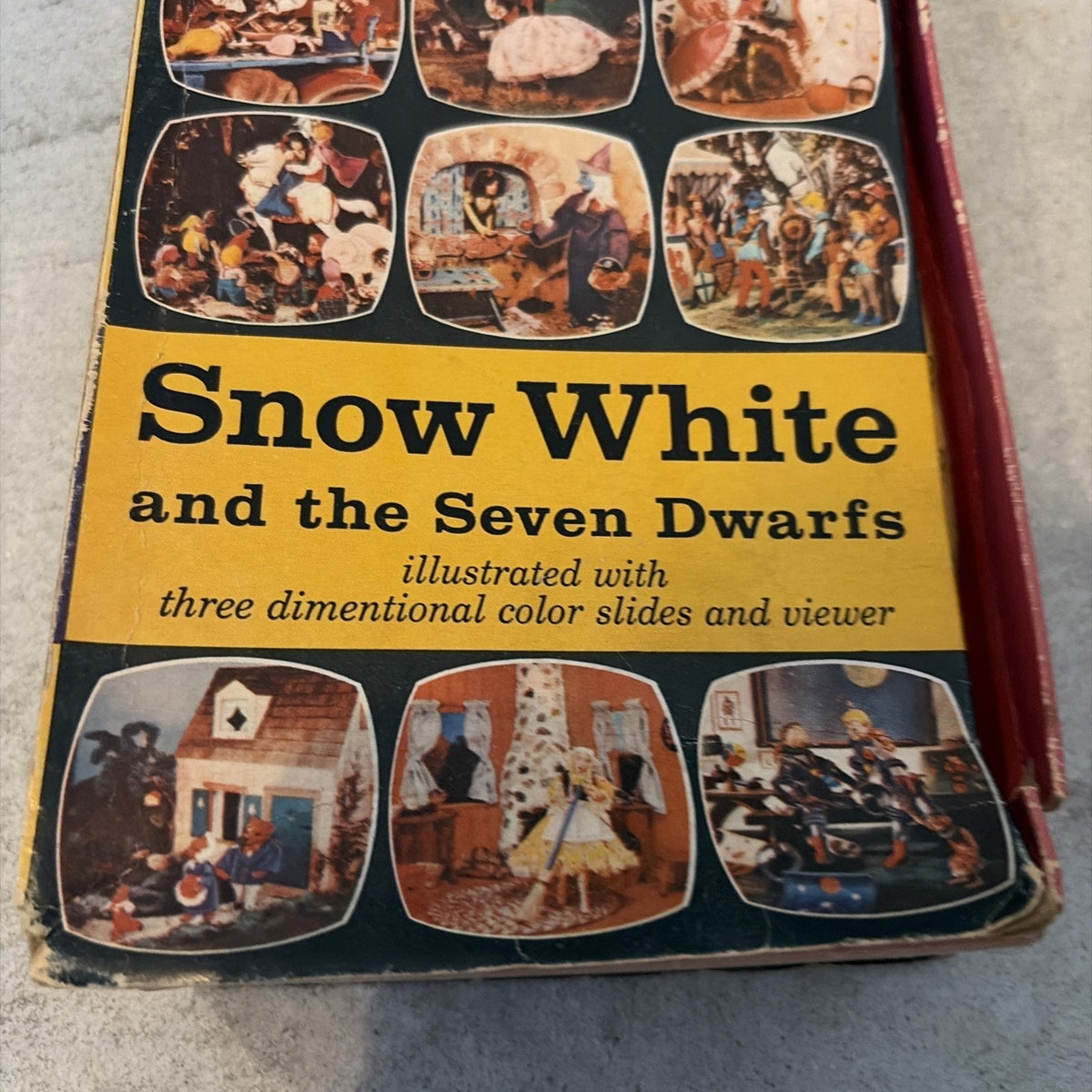Radex 3D Stereo Viewer 6 Color Slides Snow White & the Seven Dwarfs In Box