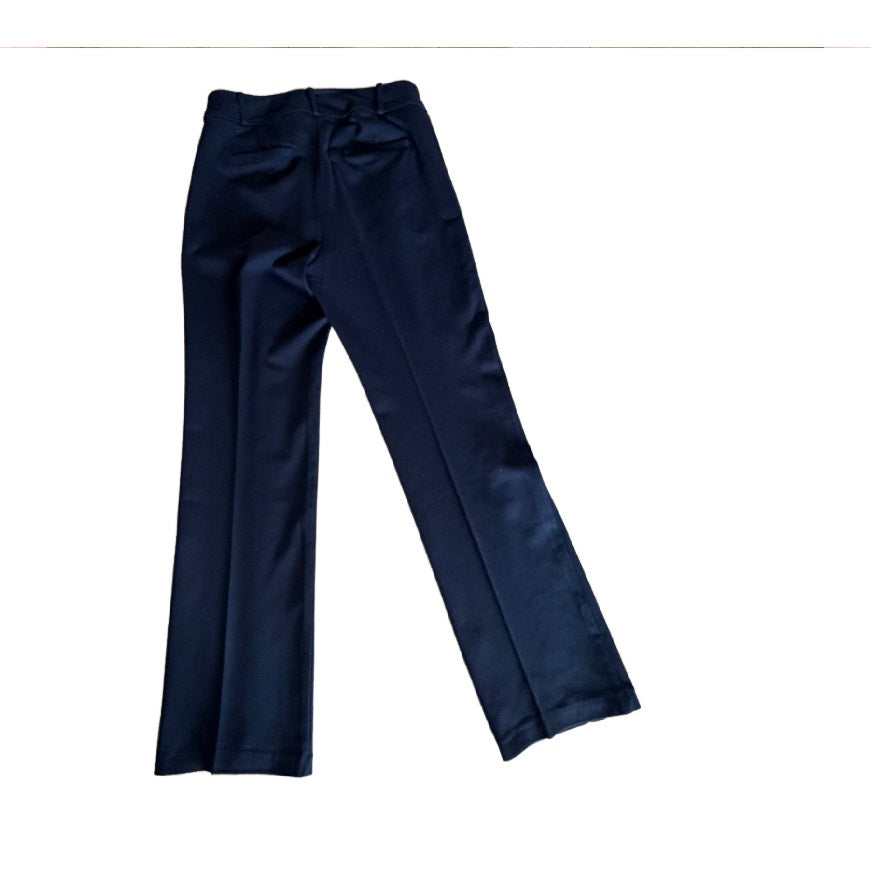 Lauren Ralph Lauren Black Label Dark Blue Ponte Pants Gold Buttons Womens Size 4