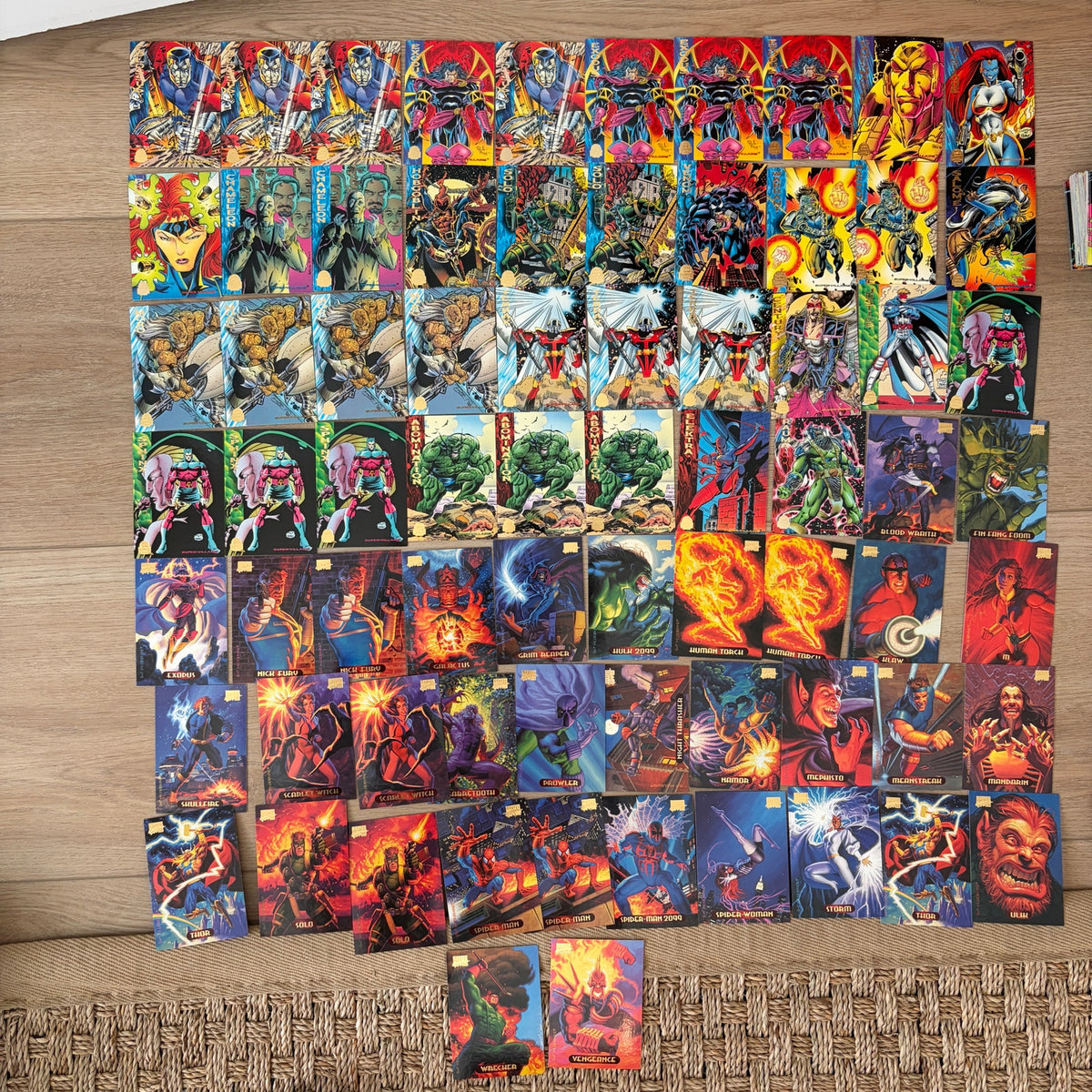 Vintage Marvel + DC Trading Cards Incomplete Sets 450+ Cards Some Dupes