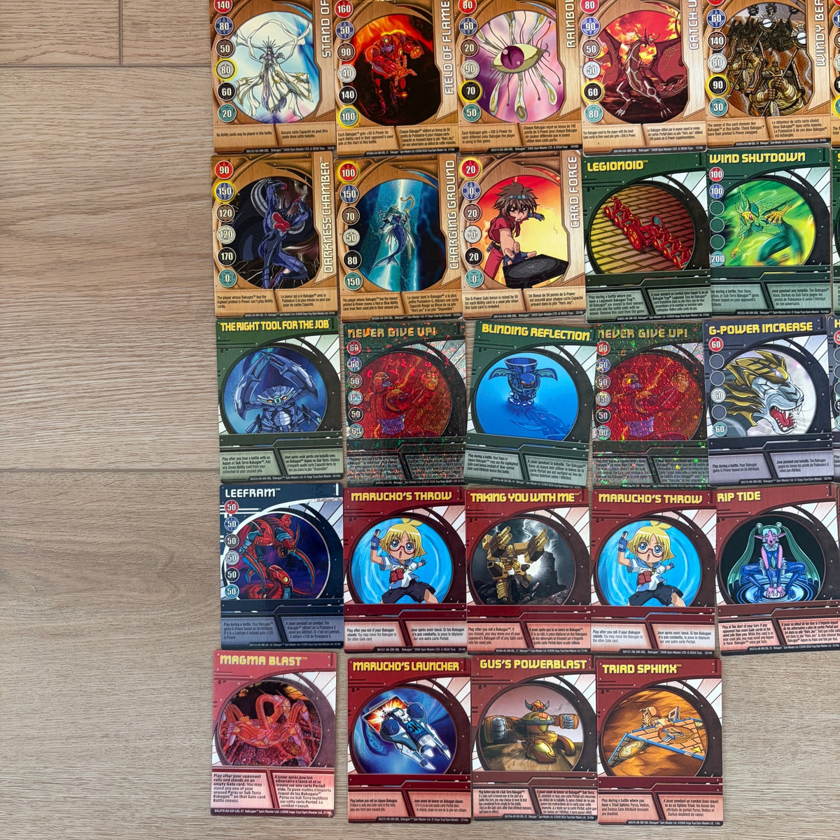 Large Lot of 94 Bakugan Battle Brawlers Trading Cards