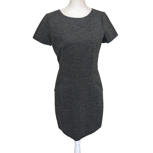Theory Nuriana Gray Classic Short Sleeve Sheath Knee Length Dress Womens Size 6