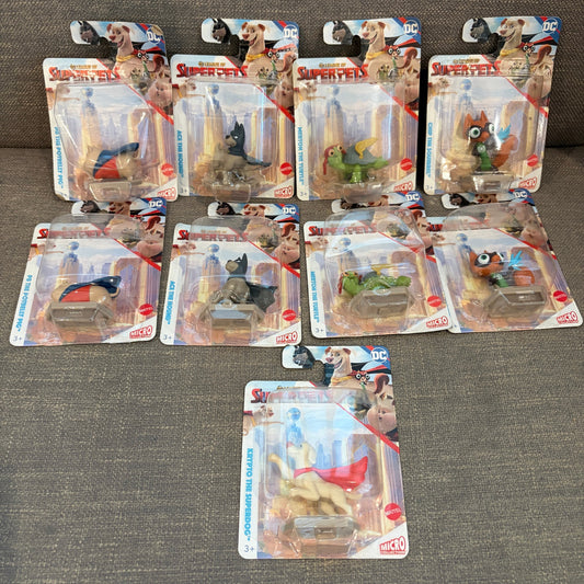 DC League of Super Pets Micro Collection Figures SET OF 9 Toys Mattel