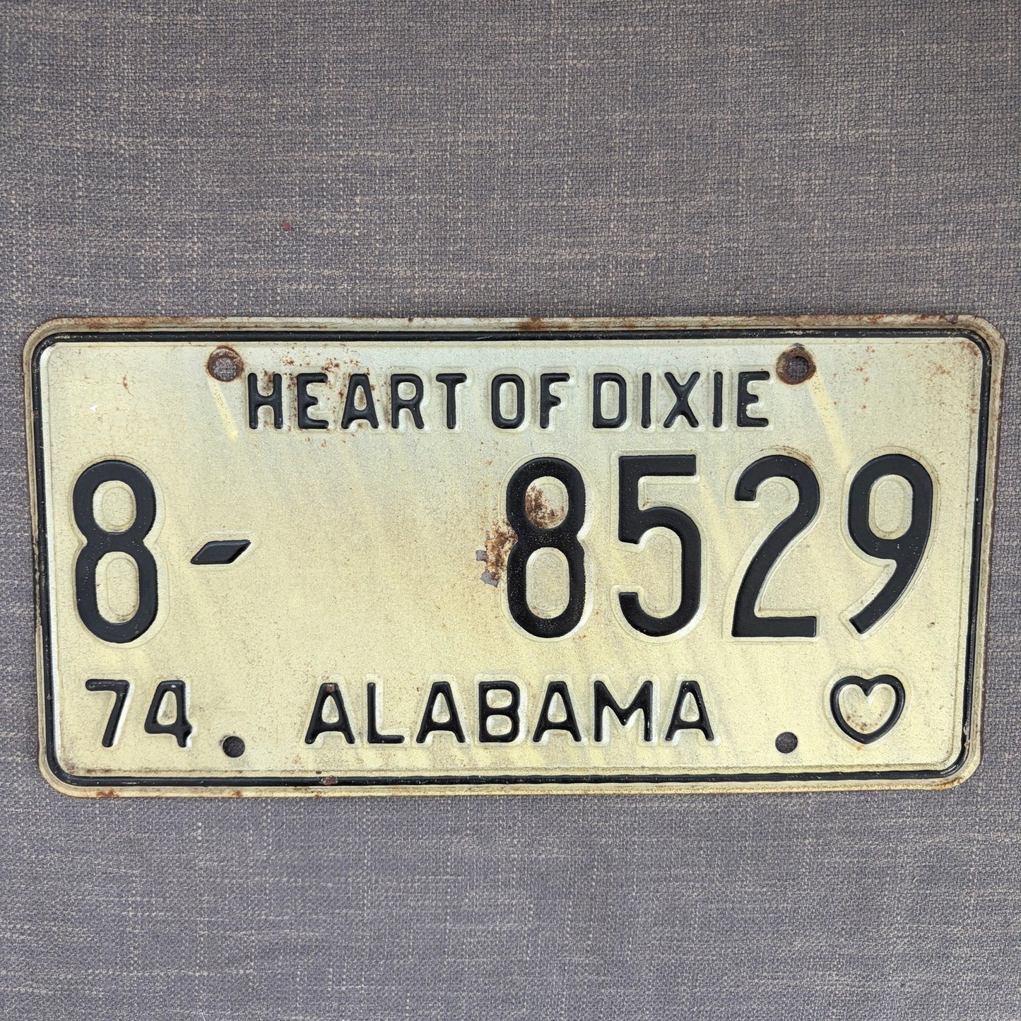 LOT 3 Vintage 1970s Alabama Heart of Dixie License Plates