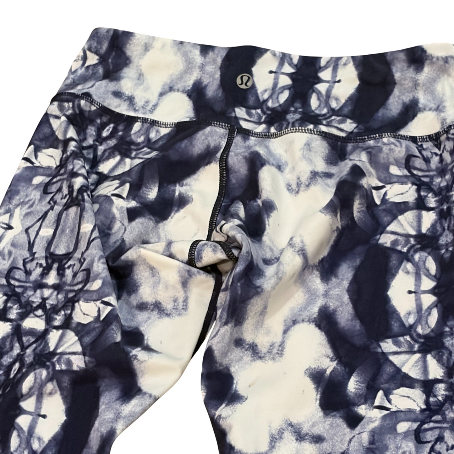 Lululemon Dark Blue Tie Dye Wonder Under Legging Womens Size 6