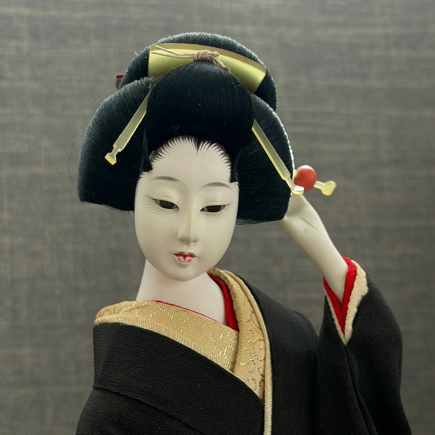 Vintage Sukiyo Biken Traditional Japanese Geisha Doll 15” Kimono Obi Figurine