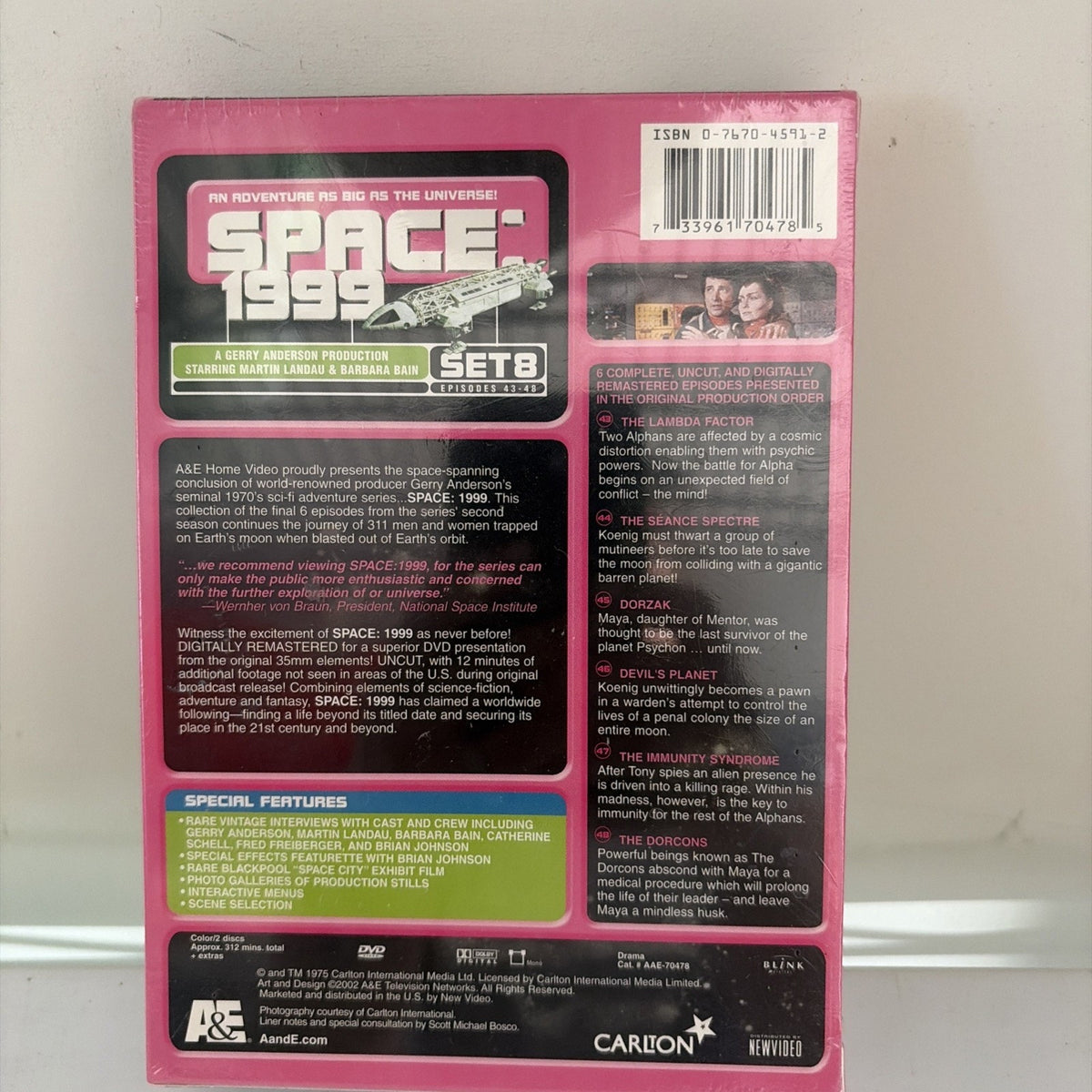 SPACE: 1999 SET 8 - EPISODES 43-48 NEW AND SEALED