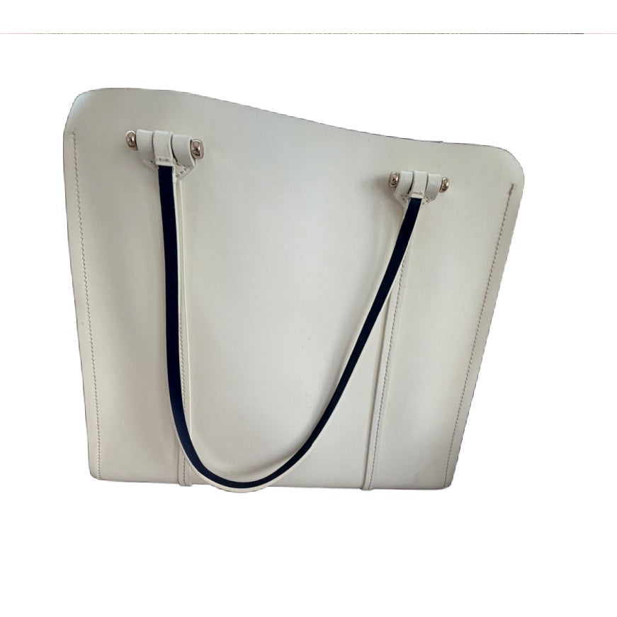 Kate Spade New York Arbour Hill Elodie Satchel Tote Bag Off White Navy Blue