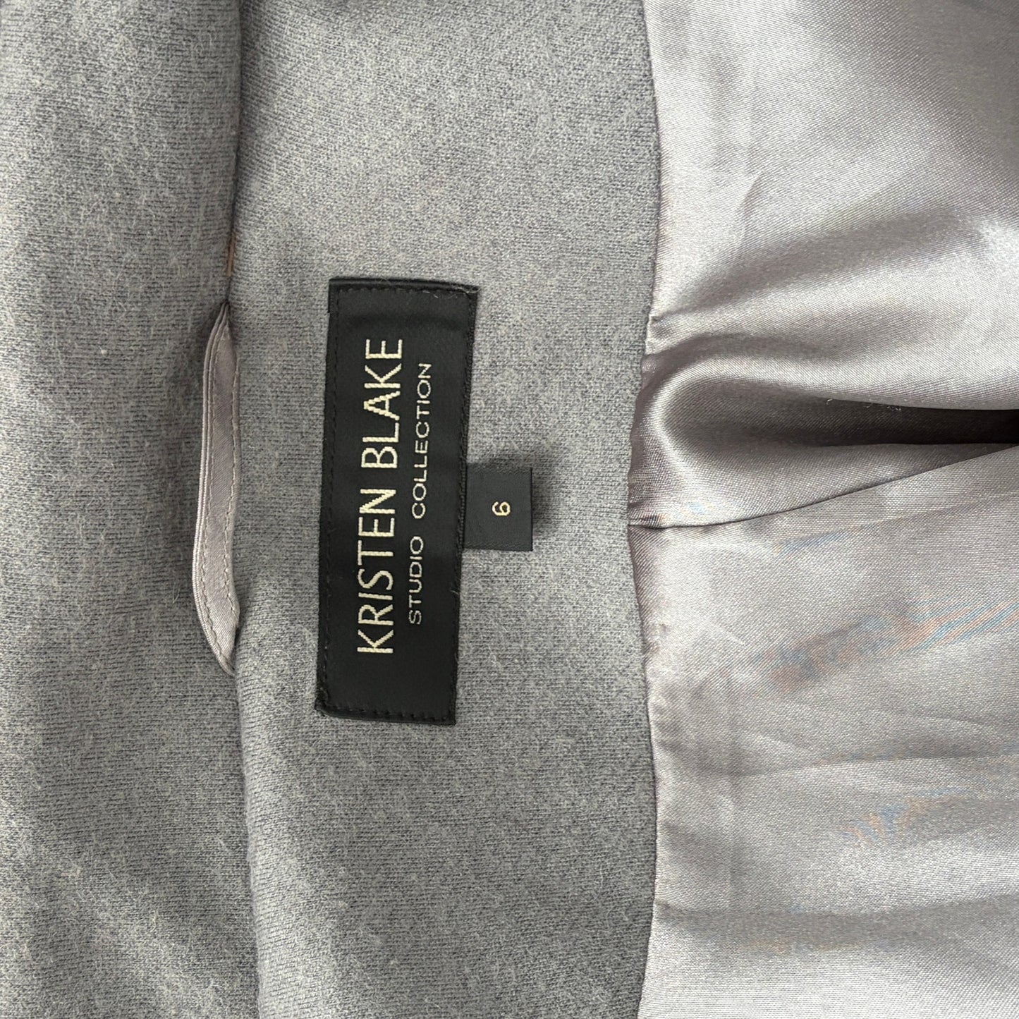 Kristen Blake Gray Hooded Wool Coat Womens Size 6