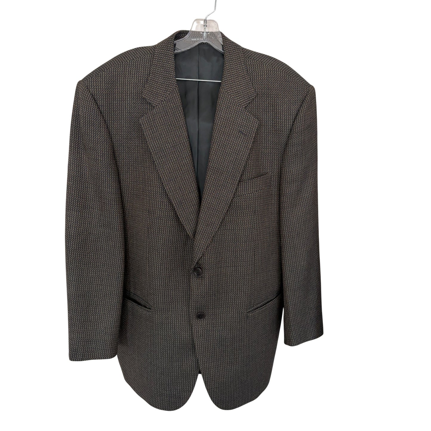 Lebole Gray, Brown, Blue Tweed Wool Blazer Jacket Sport Coat Italy Mens Size 46R