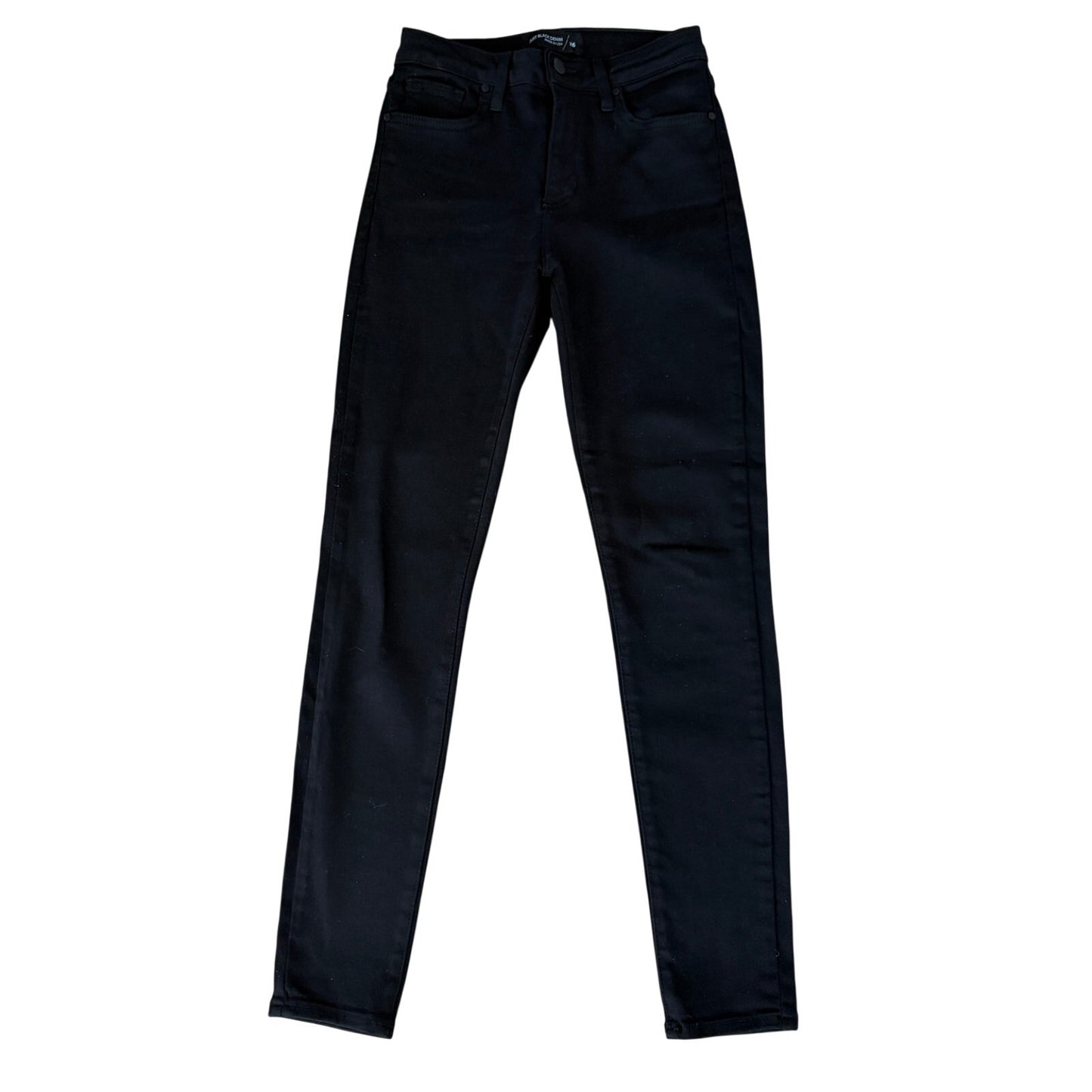 Just Black Denim 5 Pocket Classic Skinny Jean Black Knit # BP258J Women Size 26