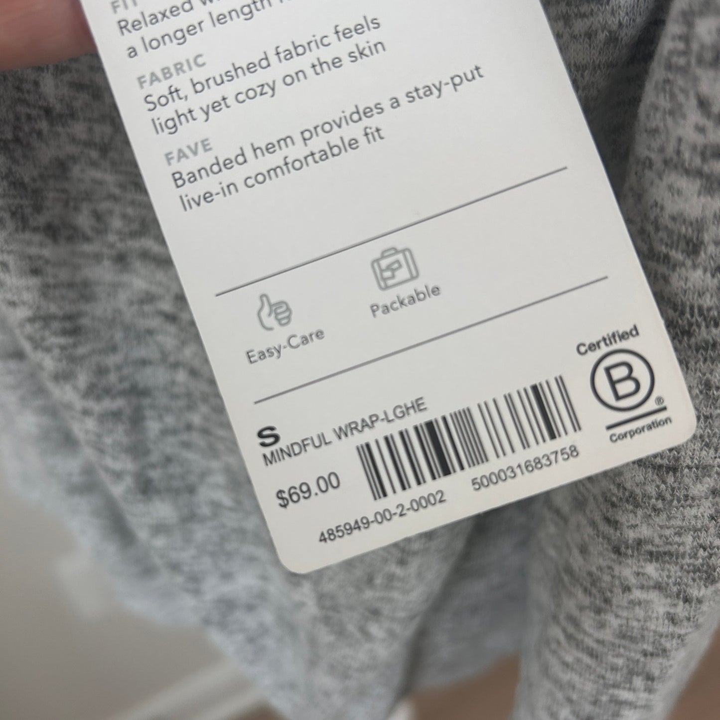 Athleta Heather Gray Mindful Pullover Womens Size Small NEW